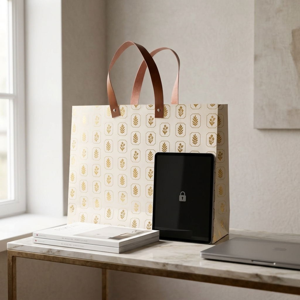 Florence Foiled Gift Bag ( 15 × 12 × 4.5 inches)