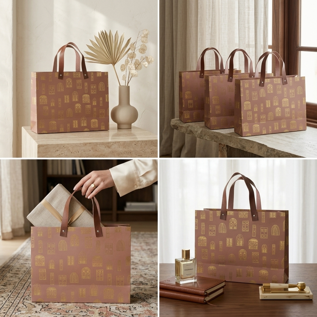 Manor Foiled Gift Bag (12.5 × 10 × 4.5 inches)