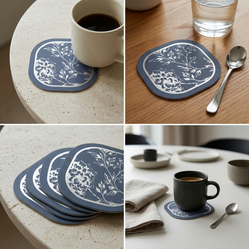 Blue Jay Foiled Coasters