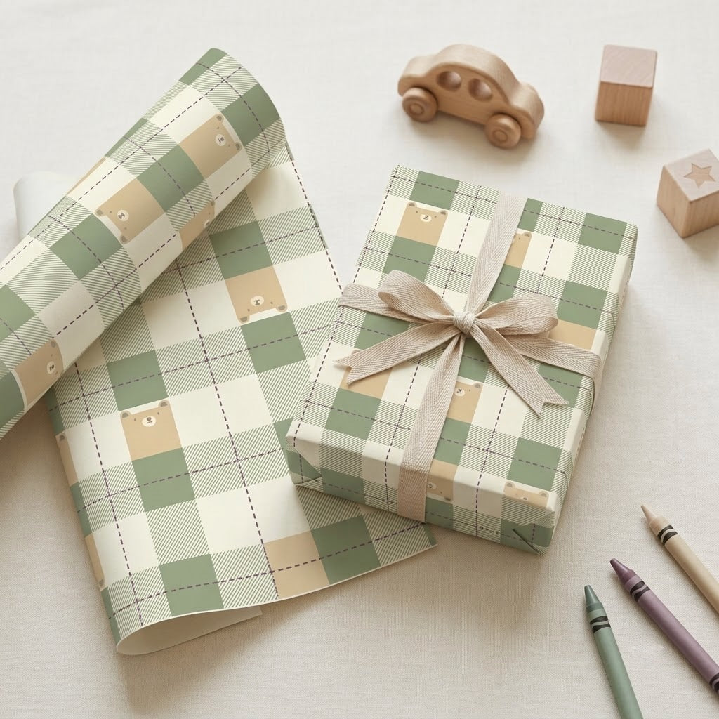 Cub Wrapping Sheets + Folded Cards