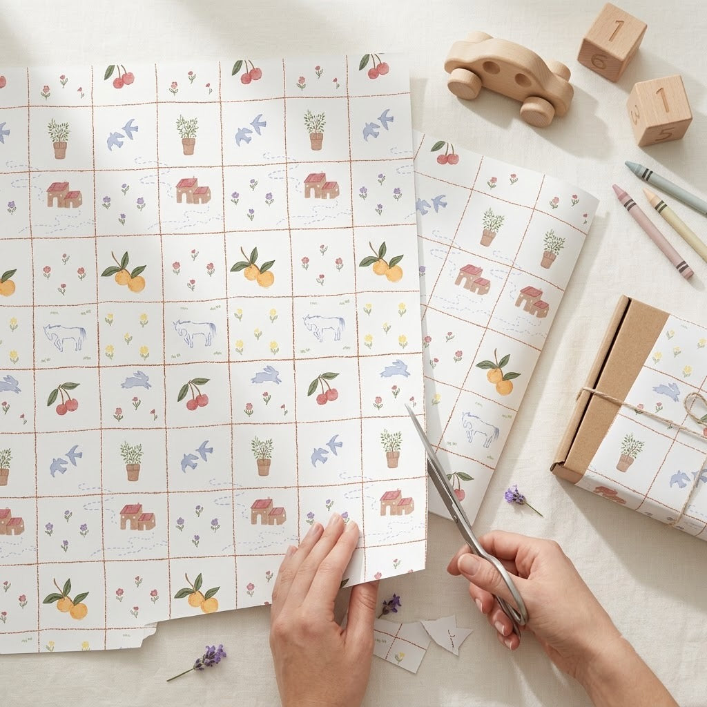 Sunnyfield Wrapping Sheets + Folded Cards