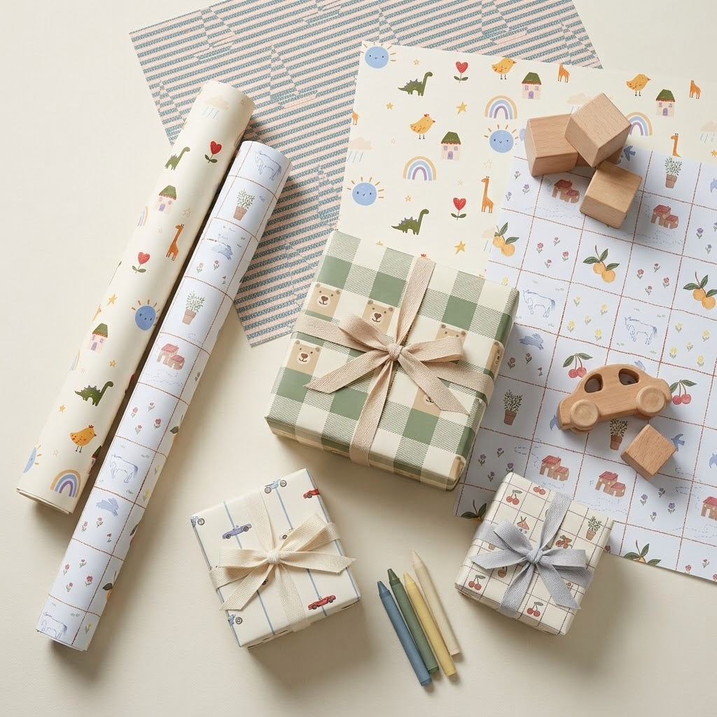 Playground Wrapping Sheets + Folded Cards