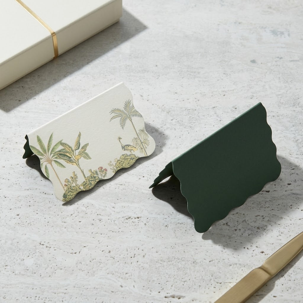 Garden pavilion foiled folded cards