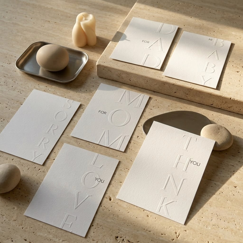 Affection embossed note cards | Set of 6