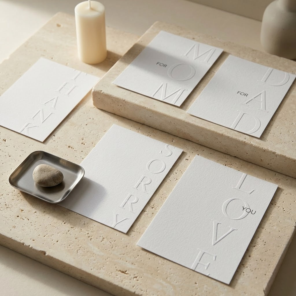 Affection embossed note cards | Set of 6