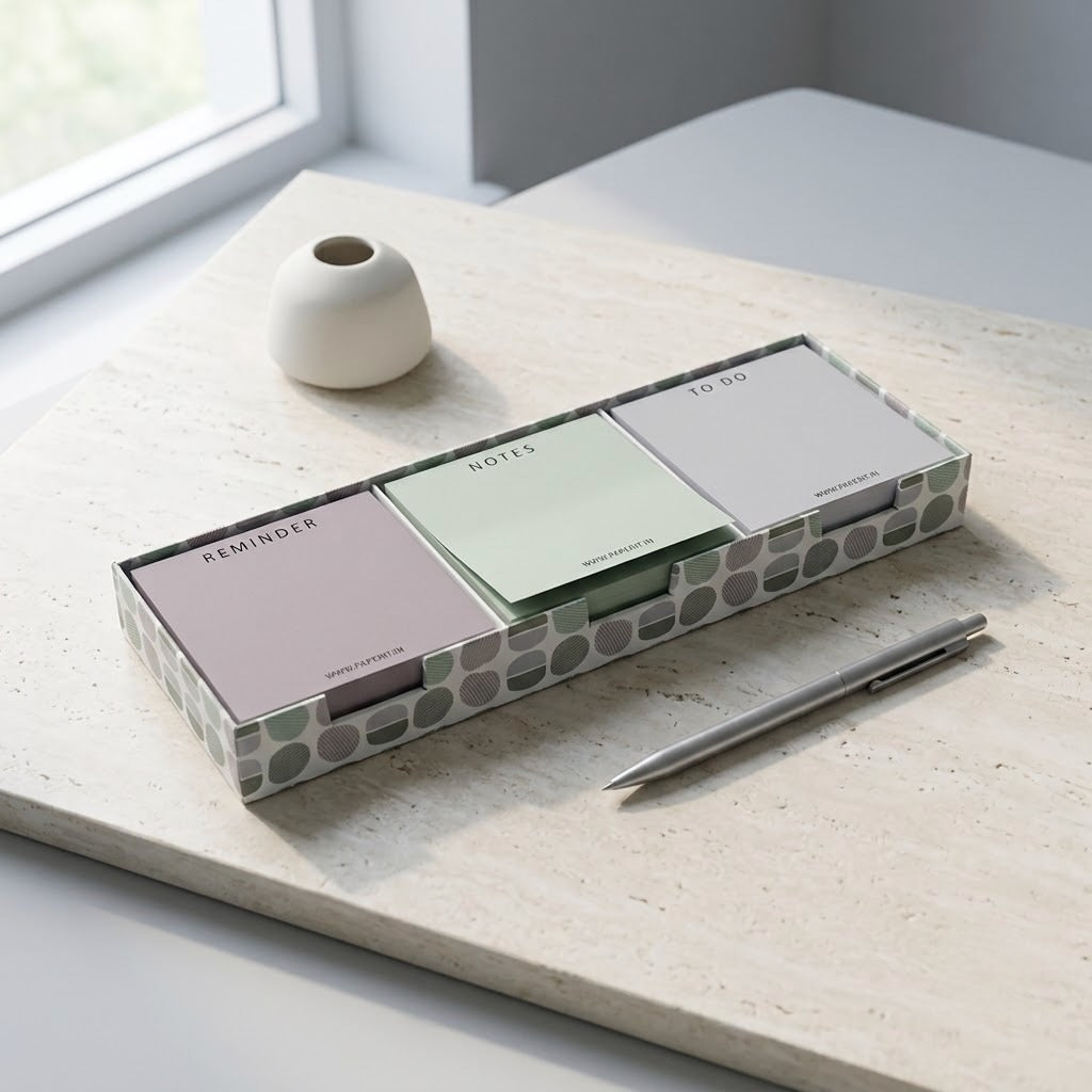 Abstract memo pads box