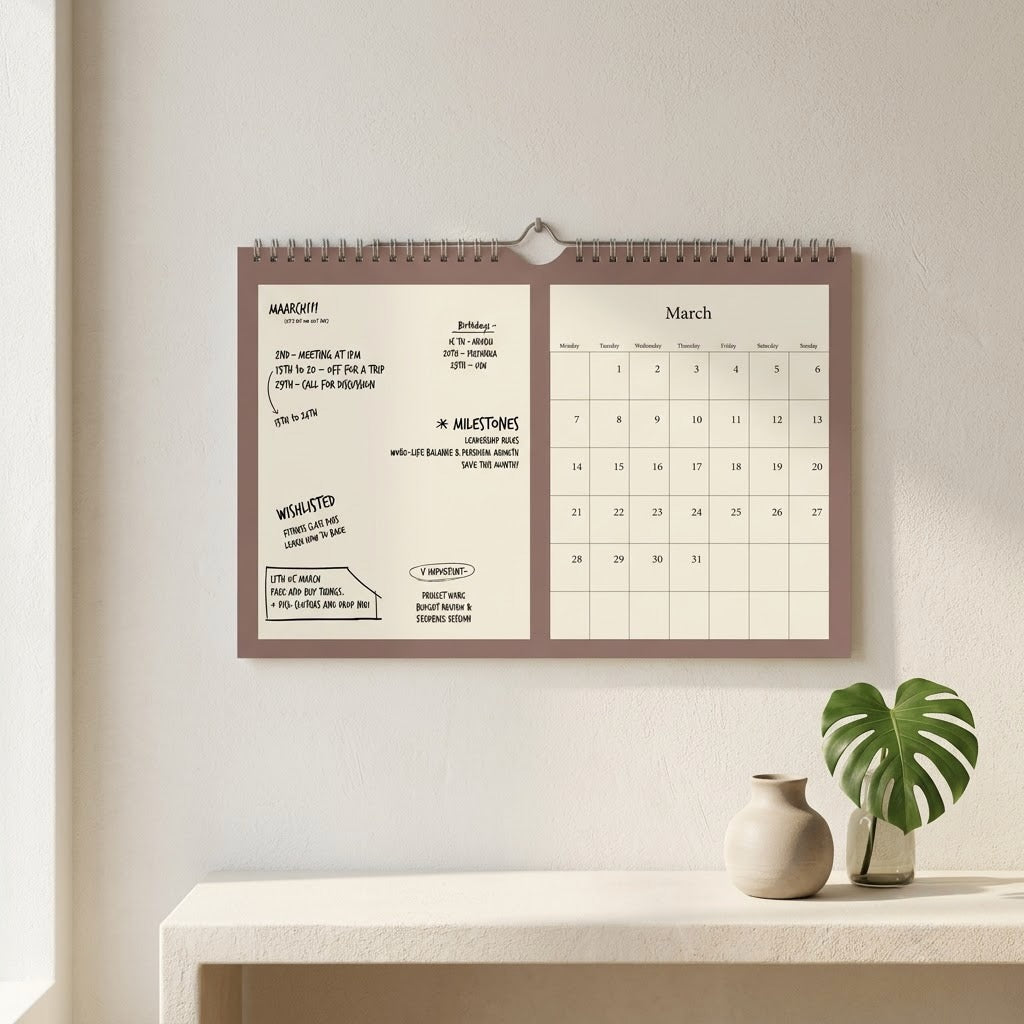 Maplewood personalised wall calendar