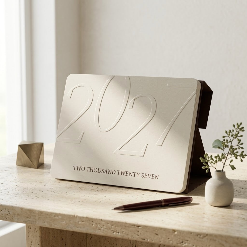 The 2027 Desk Calendar – Embossed Edition