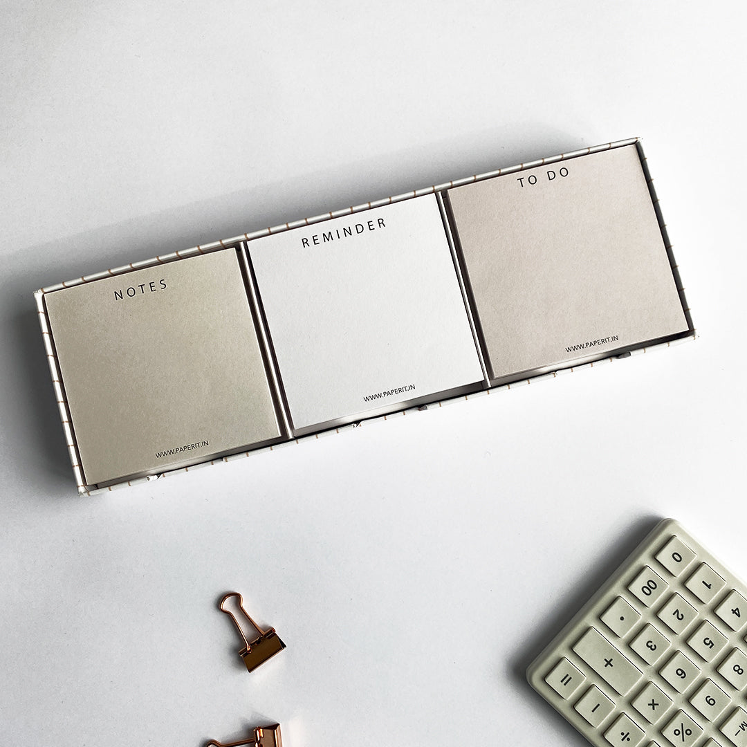 Grid memo pads box
