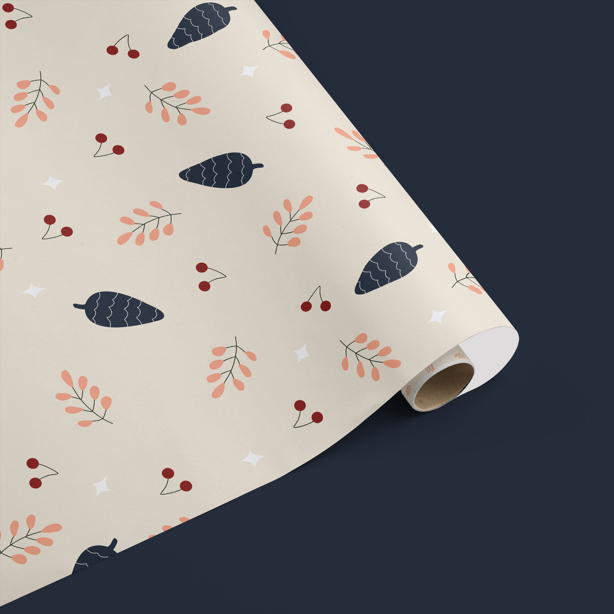 Christmas joy wrapping sheets+note cards<br/>(set of 5) - PAPER-IT