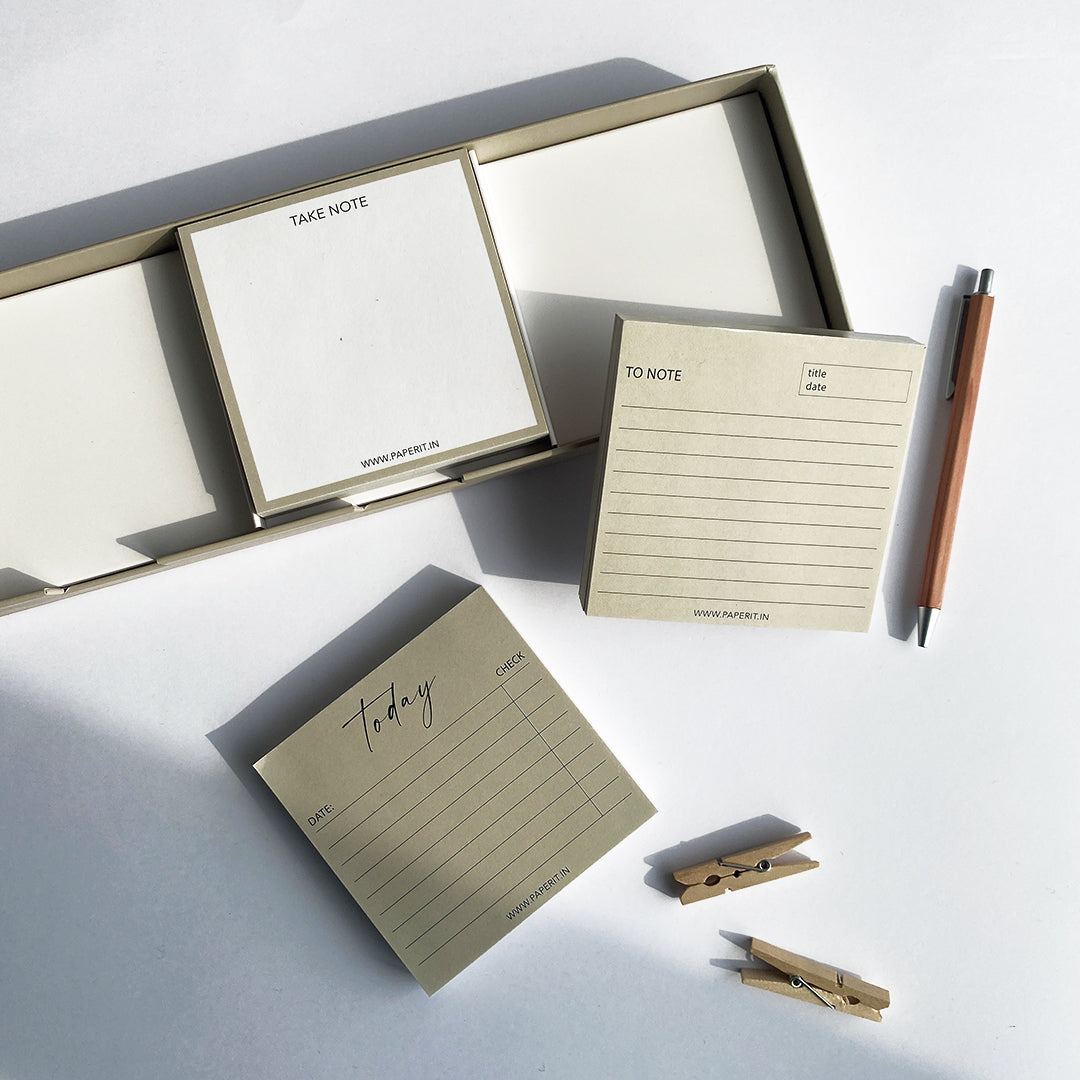 Sage memo pads box