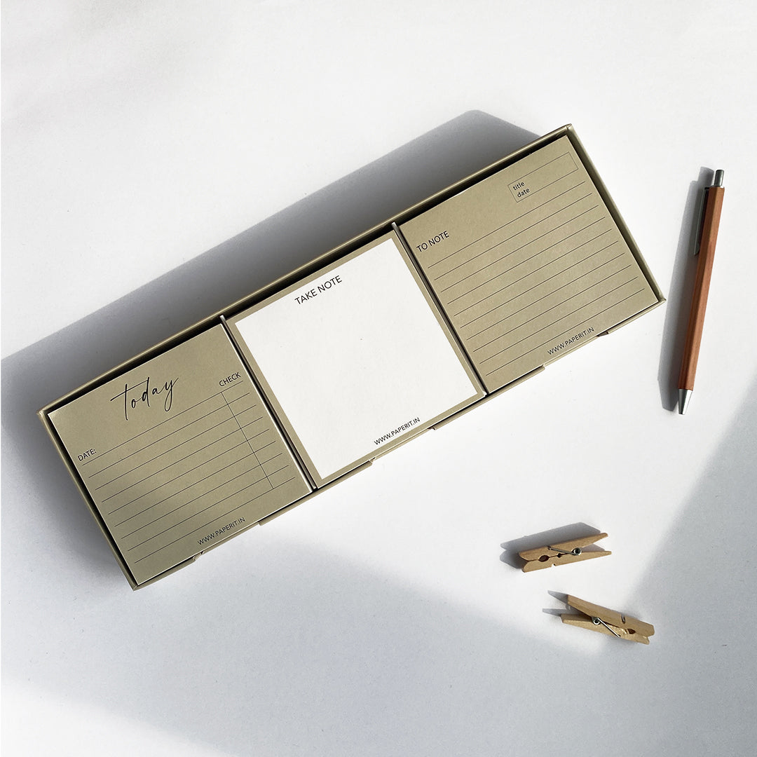 Sage memo pads box
