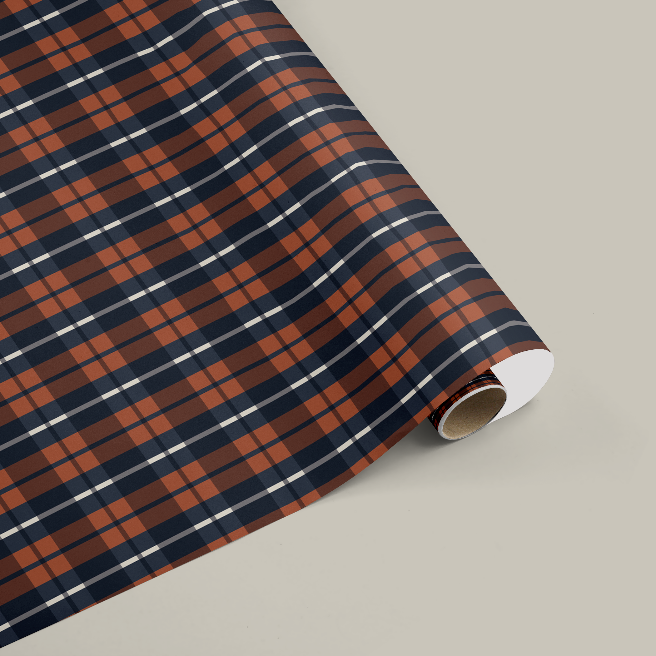 Plaid wrapping sheets+note cards<br/>(set of 5) - PAPER-IT