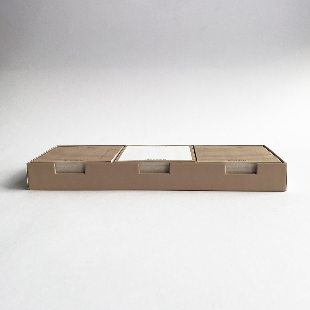 Brown memo pads box