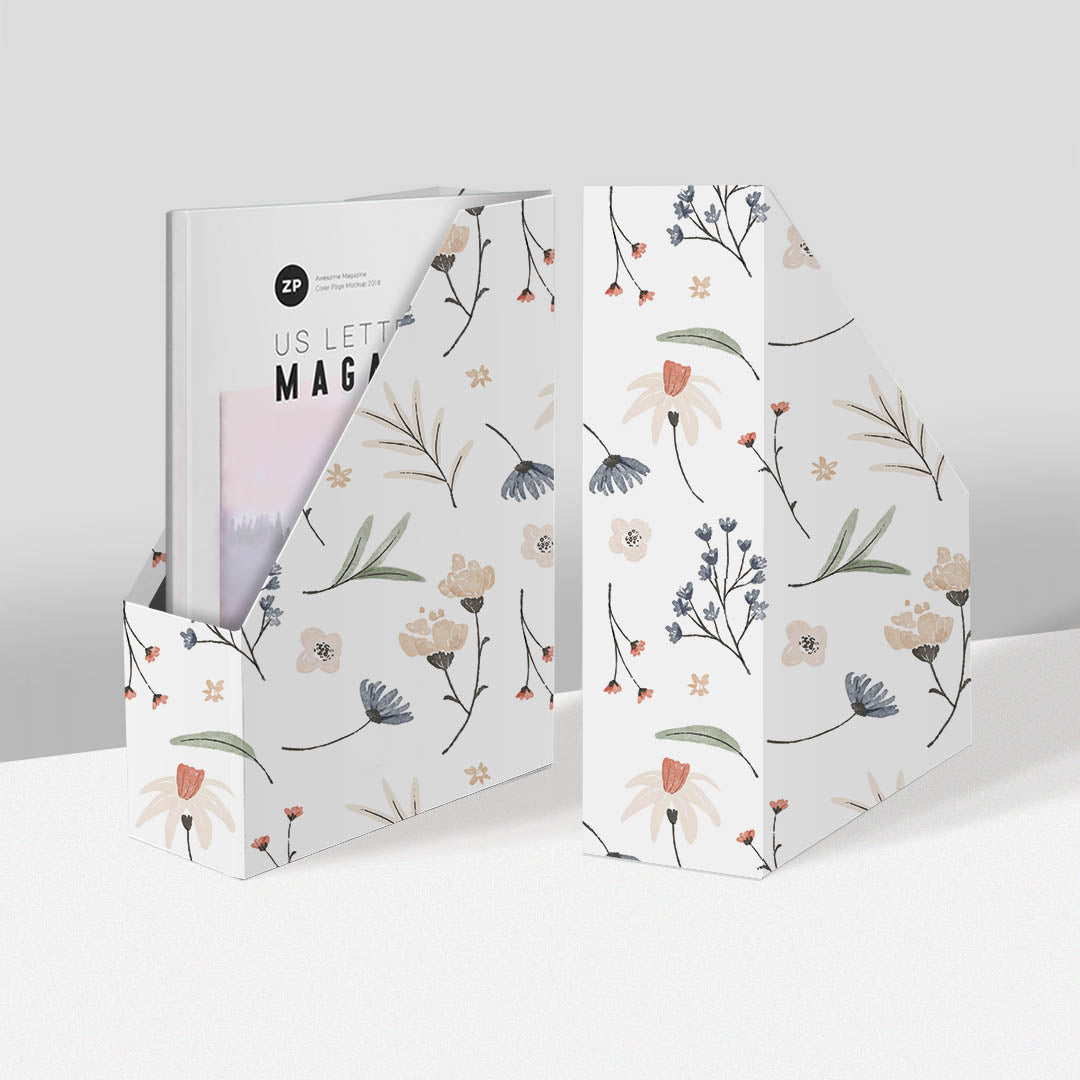 Floral Vines Magazine Holder