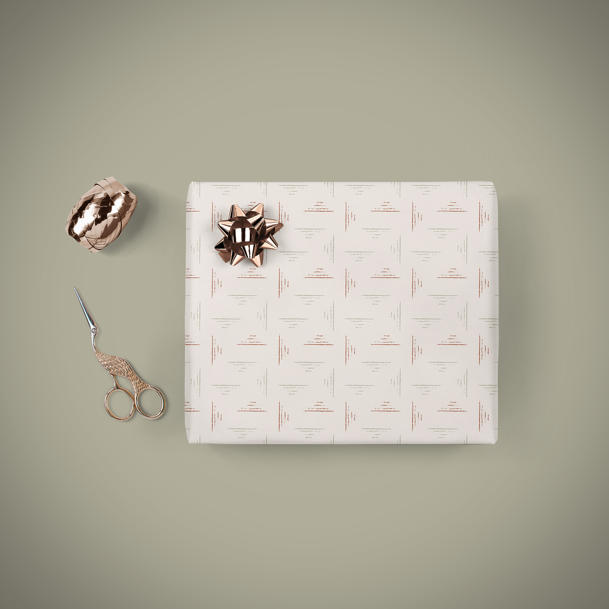 Cinnamon wrapping sheets+note cards<br/>(set of 5) - PAPER-IT