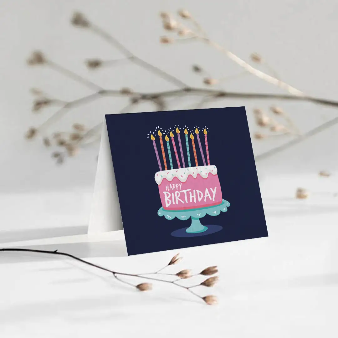 Blue Happy Birthday Cards <br/> set of 10 - PAPER-IT