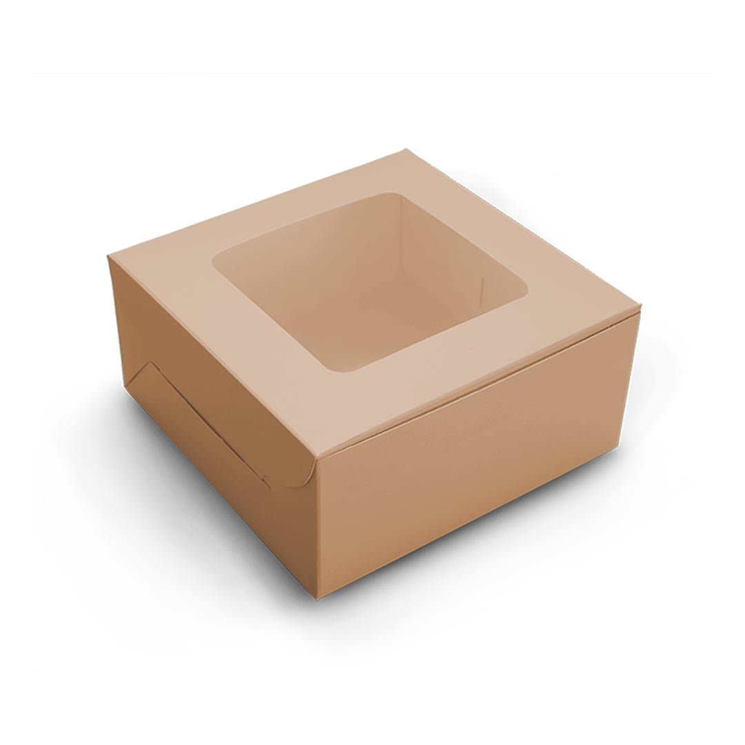 Brown 1 Kg Cake Box <br/> 10″X10″X5″ - PAPER-IT
