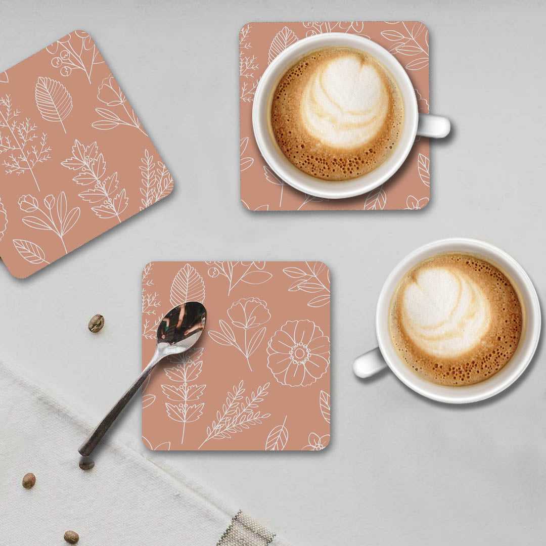 Peach coasters <br/> set of 6 - PAPER-IT
