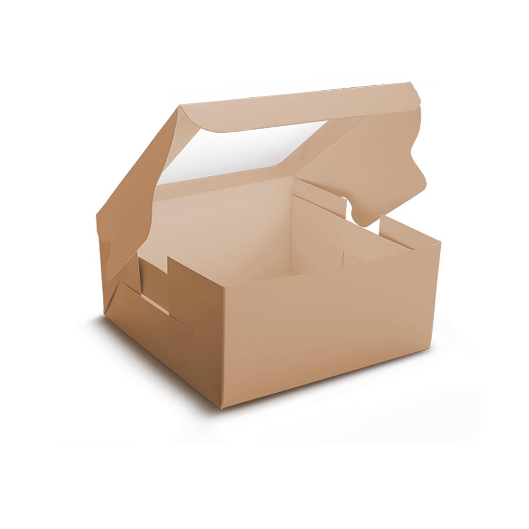 Brown 1 Kg Cake Box <br/> 10″X10″X5″ - PAPER-IT