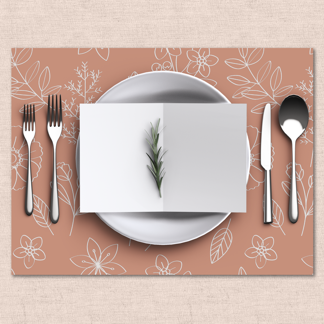 Floral Paper Tablemats <br/> Set of 50 - PAPER-IT