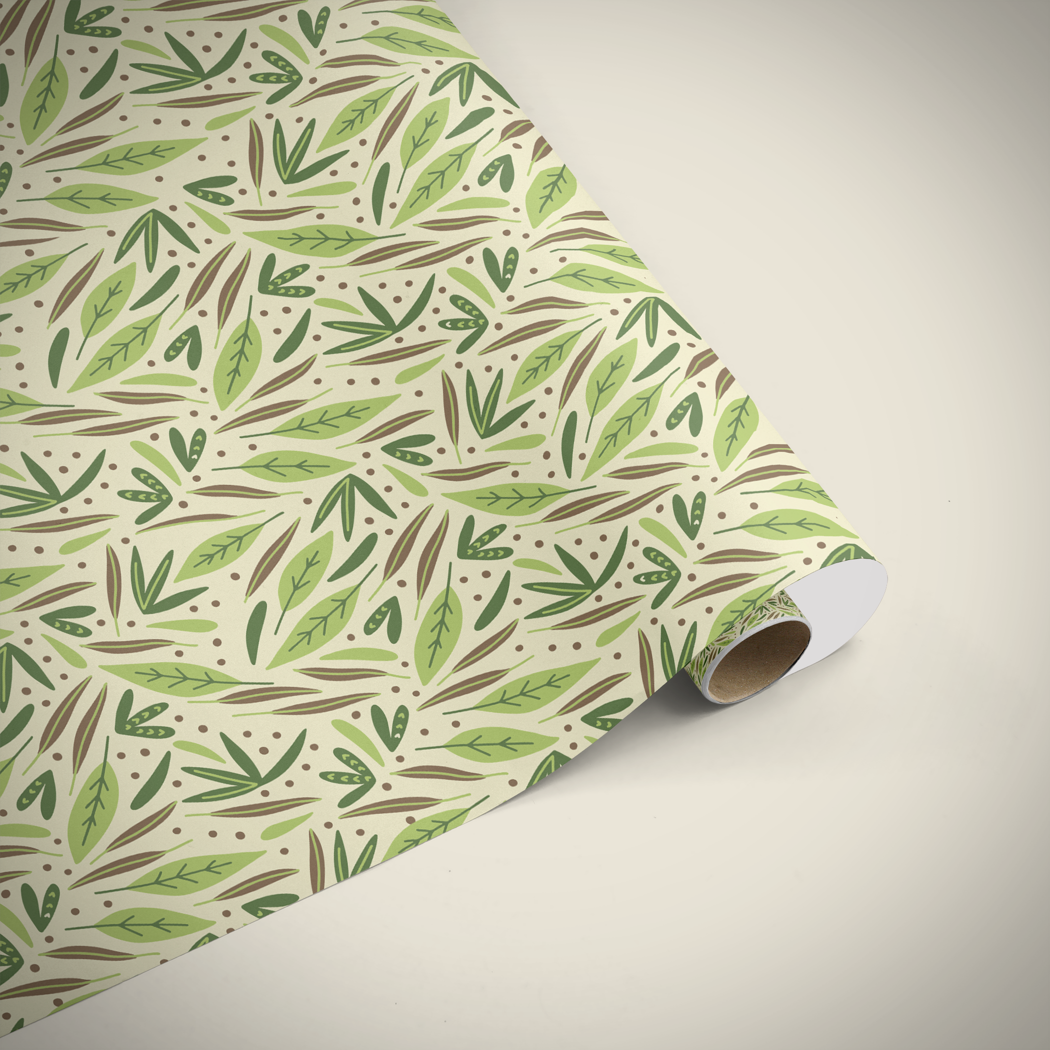 Leaves wrapping sheets+note cards<br/>(set of 5) - PAPER-IT