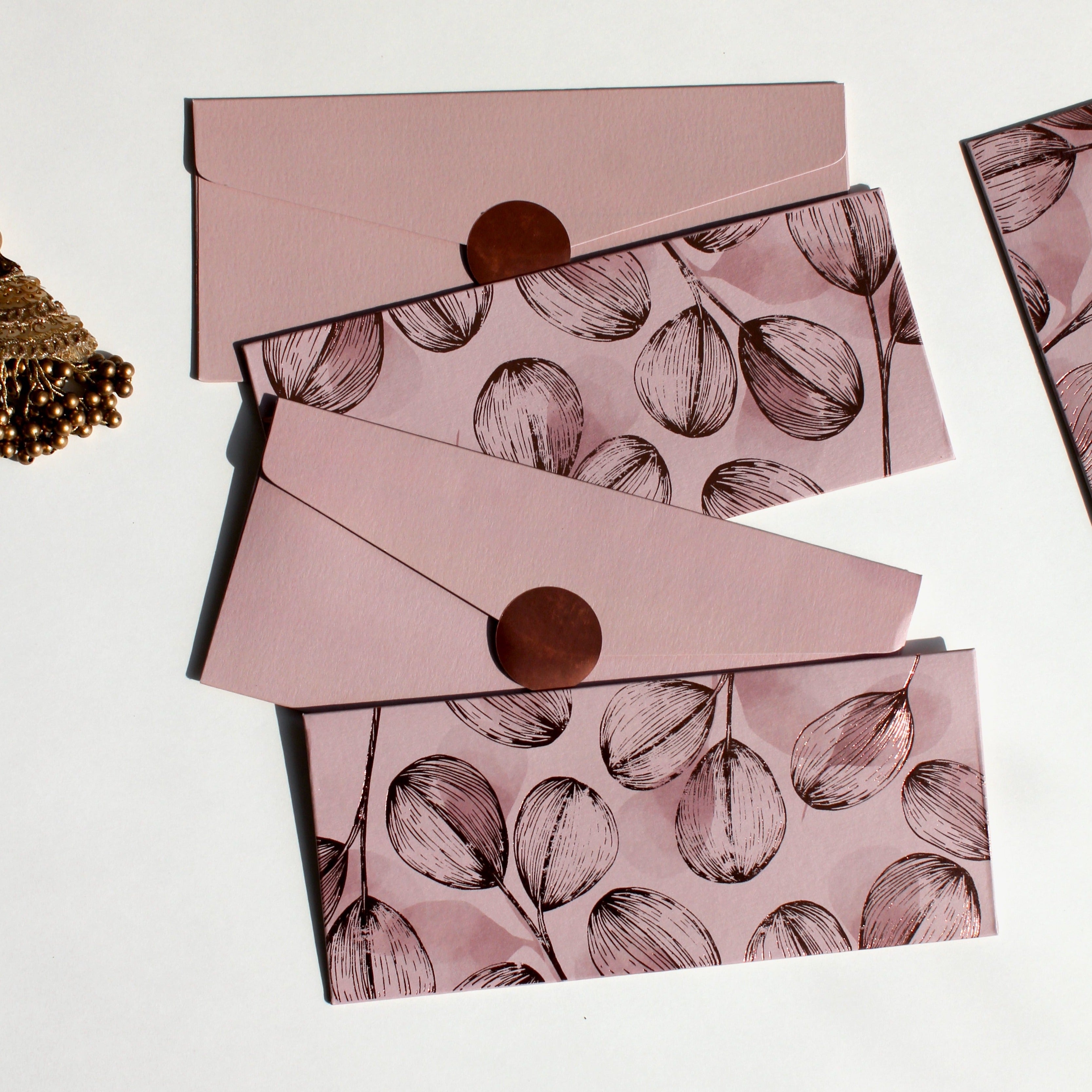 Rose money envelopes (foiling) set of 12
