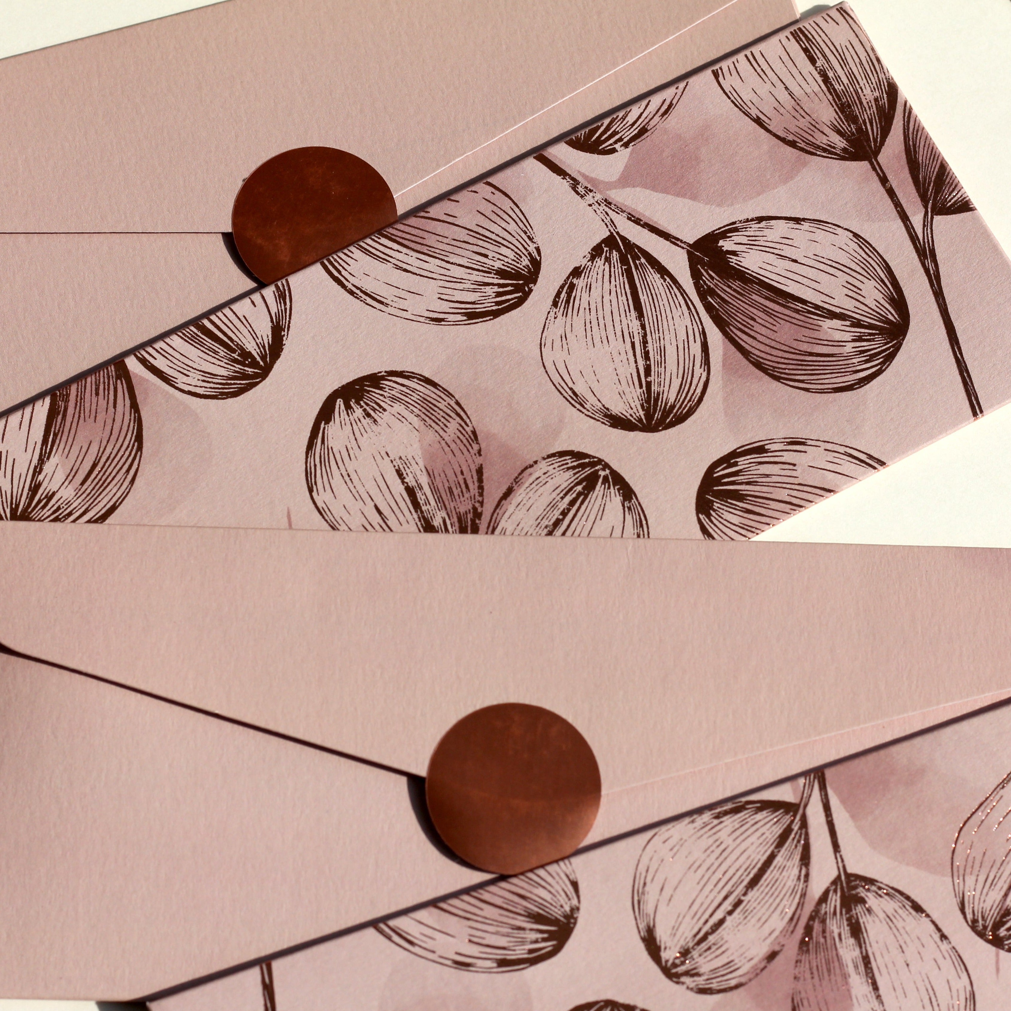 Rose money envelopes (foiling) set of 12