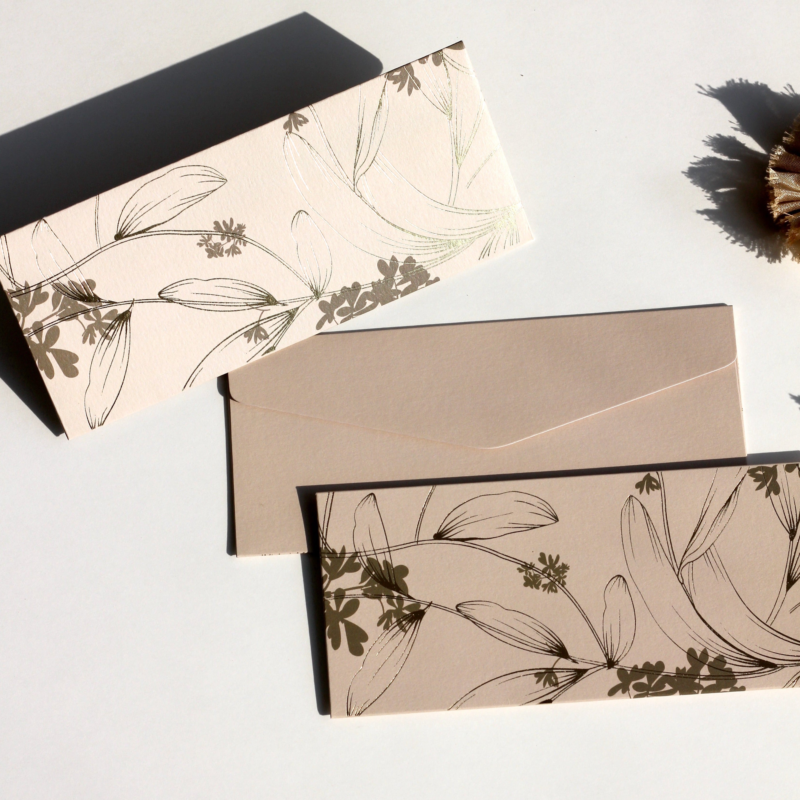 Ecru money envelopes (foiling) set of 12