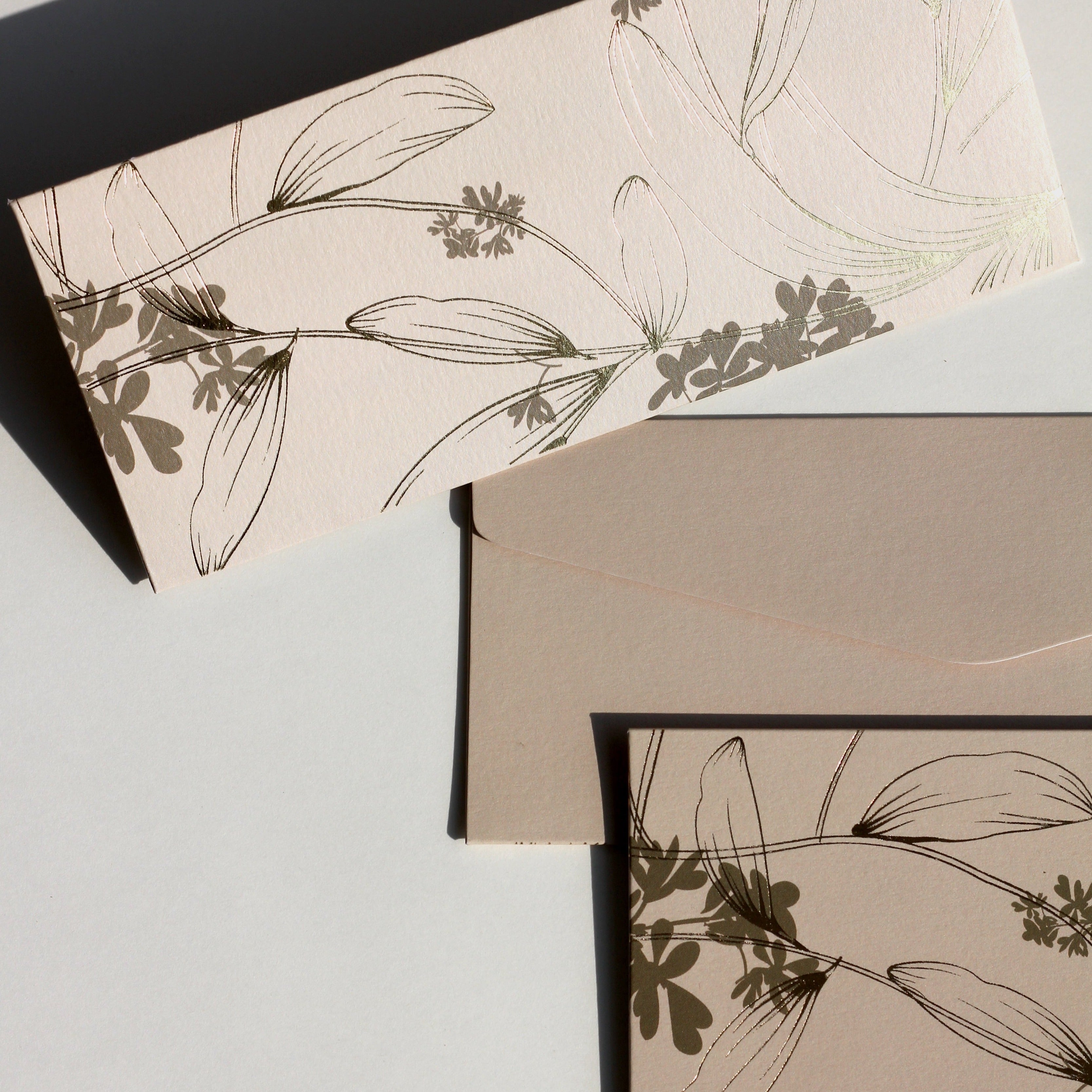 Ecru money envelopes (foiling) set of 12