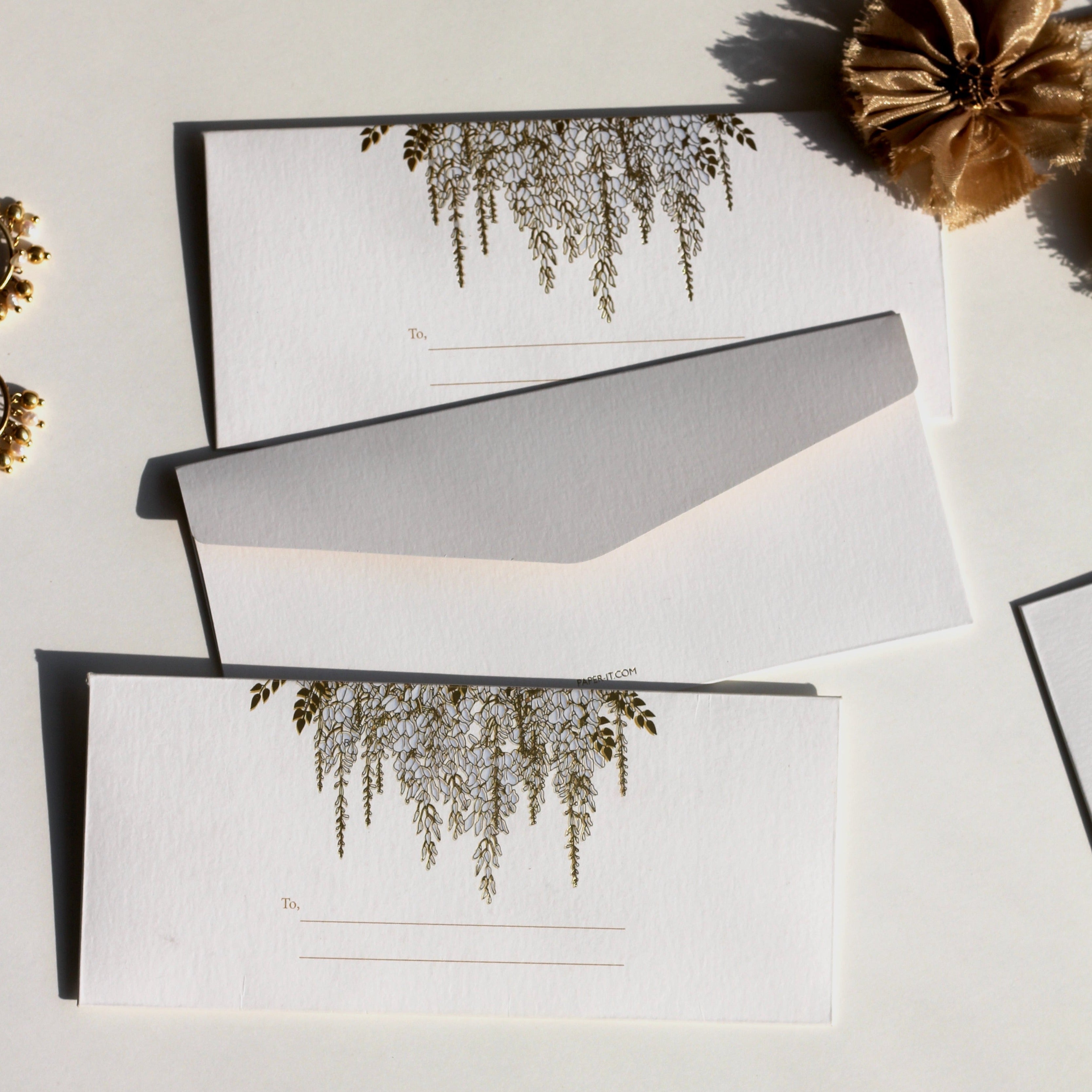 Ivory money envelopes (foiling) set of 5