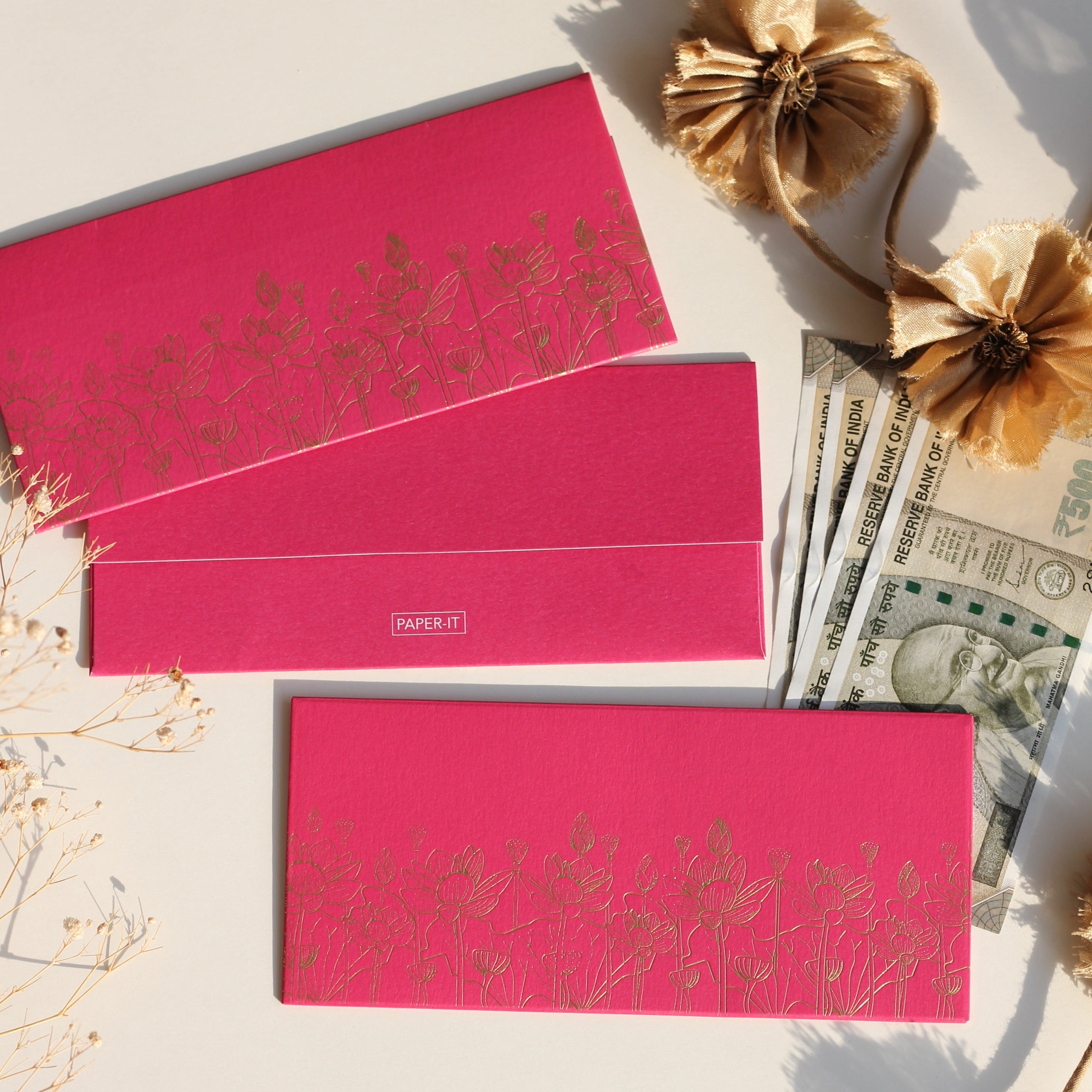 Lotus money envelopes (foiling) set of 12
