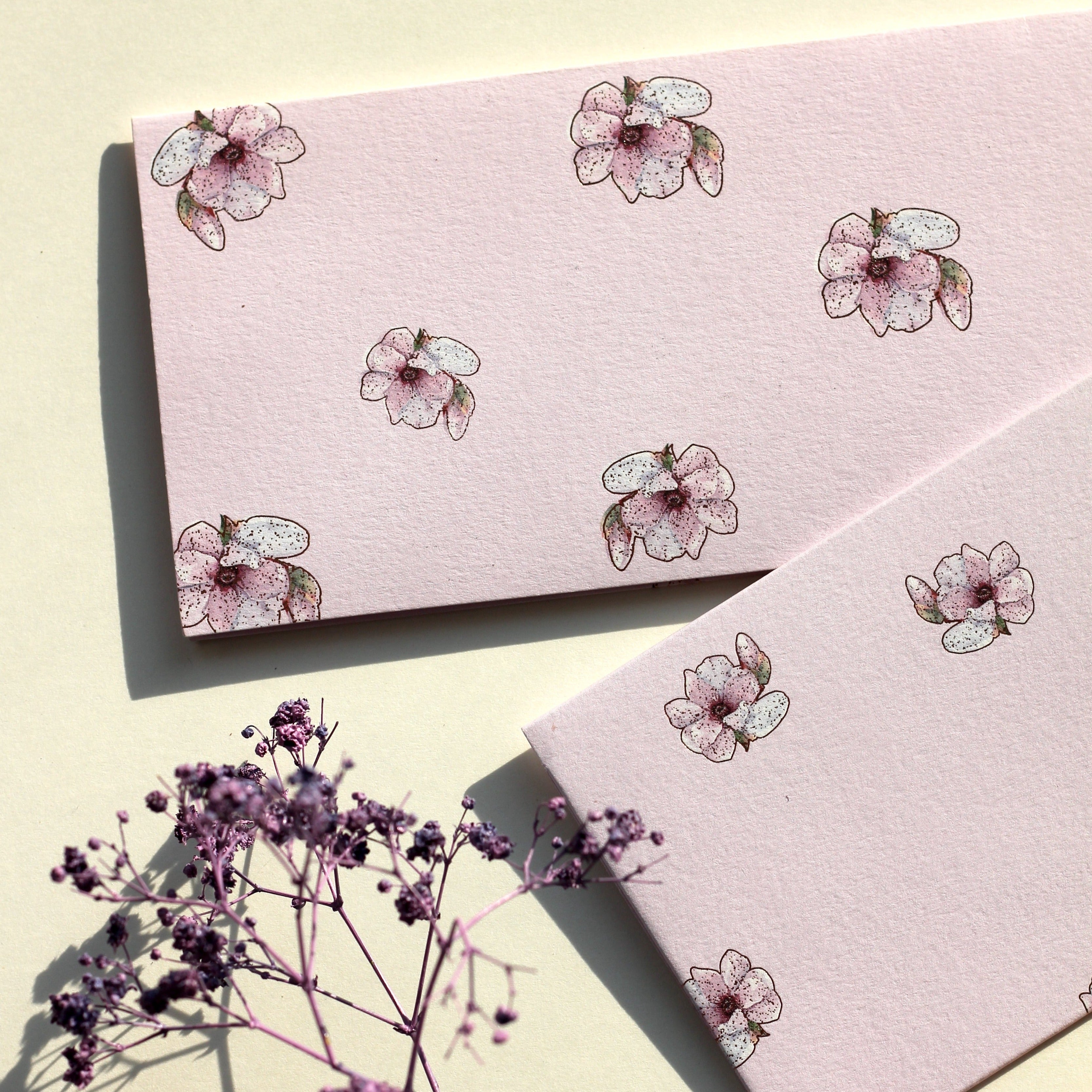 Misty rose money envelopes (foiling) set of 12