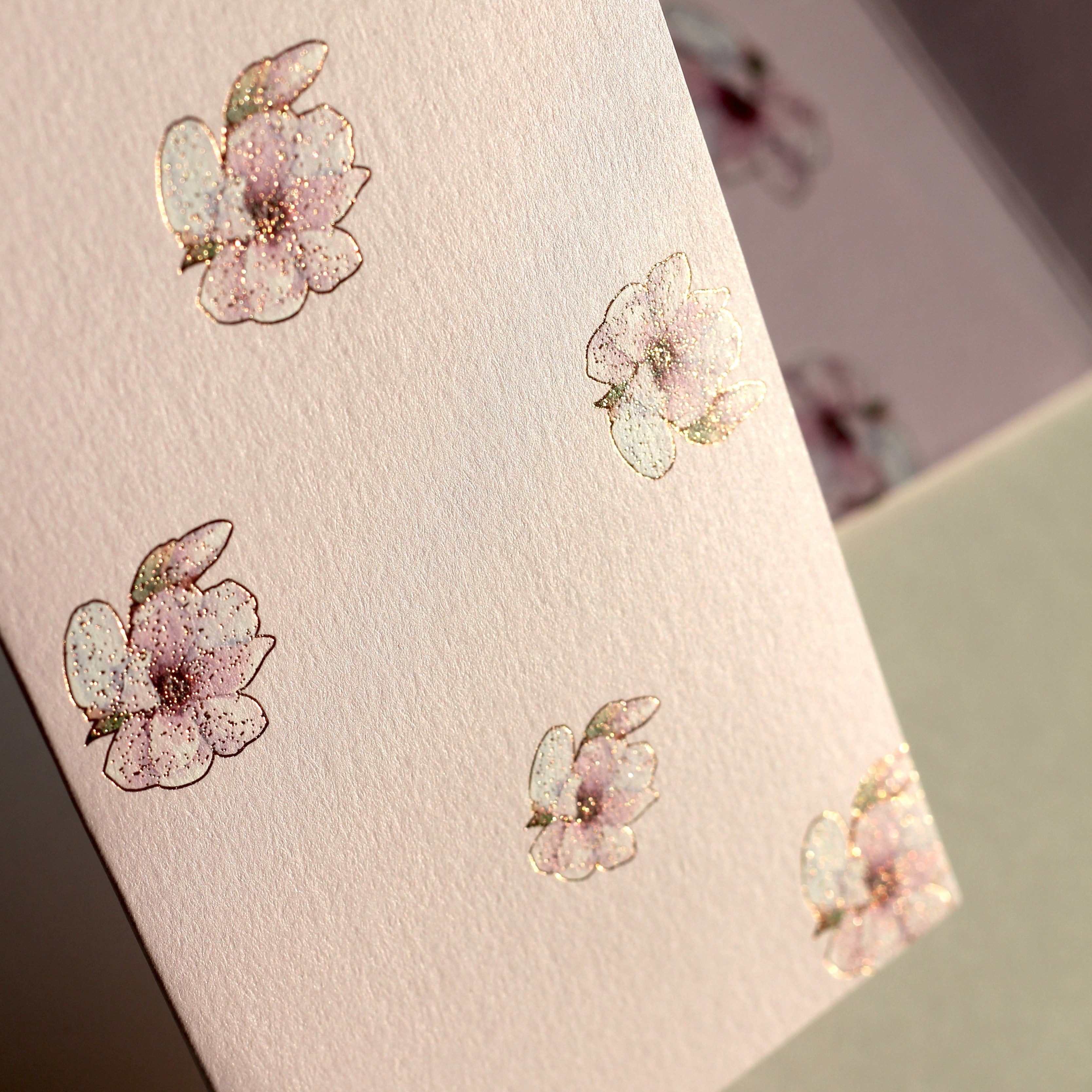Misty rose money envelopes (foiling) set of 12