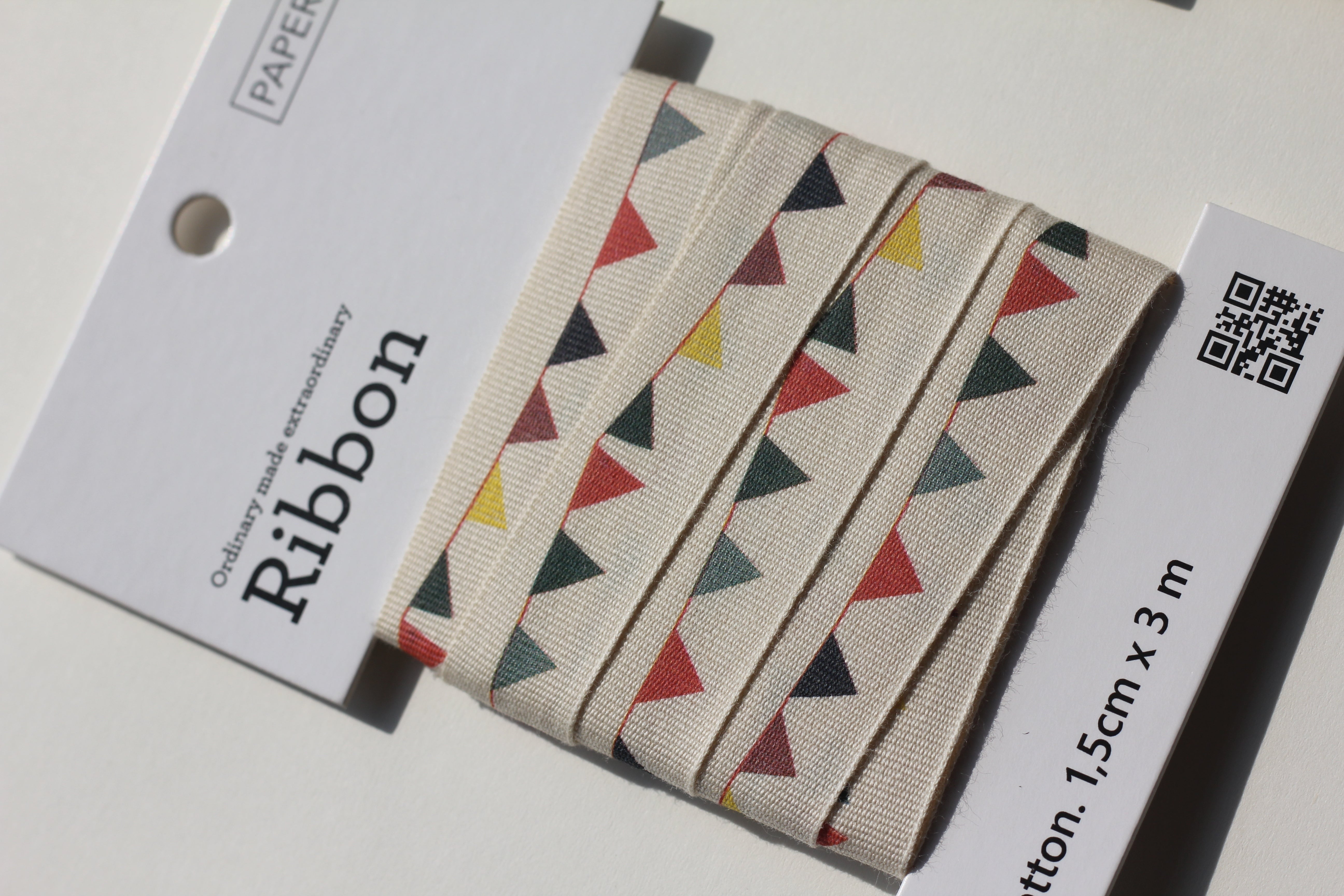 With love + congratulations + bunting cotton ribbons (3 metre) set of 3