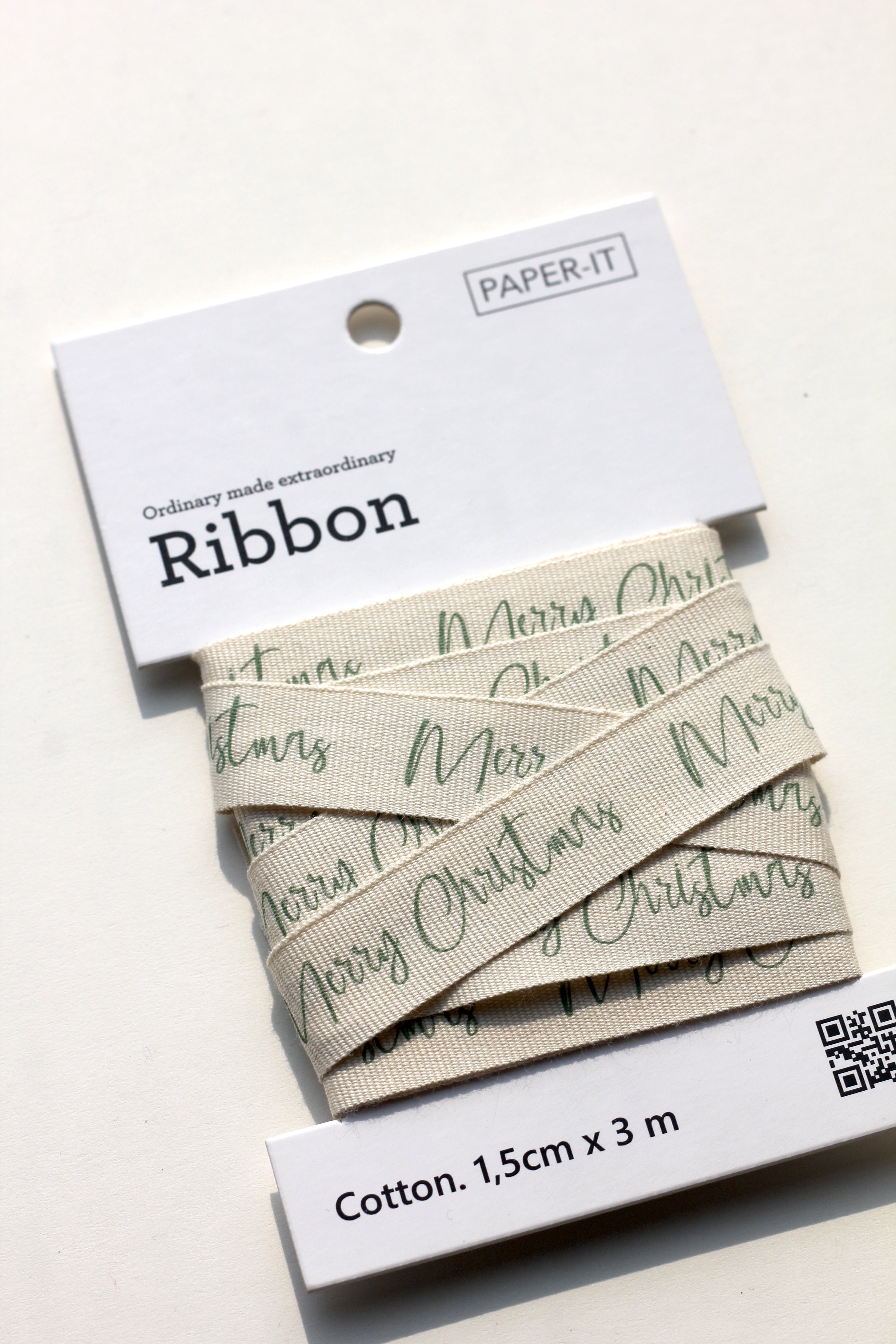 Christmas cotton ribbons (3 metre) <br/> set of 2