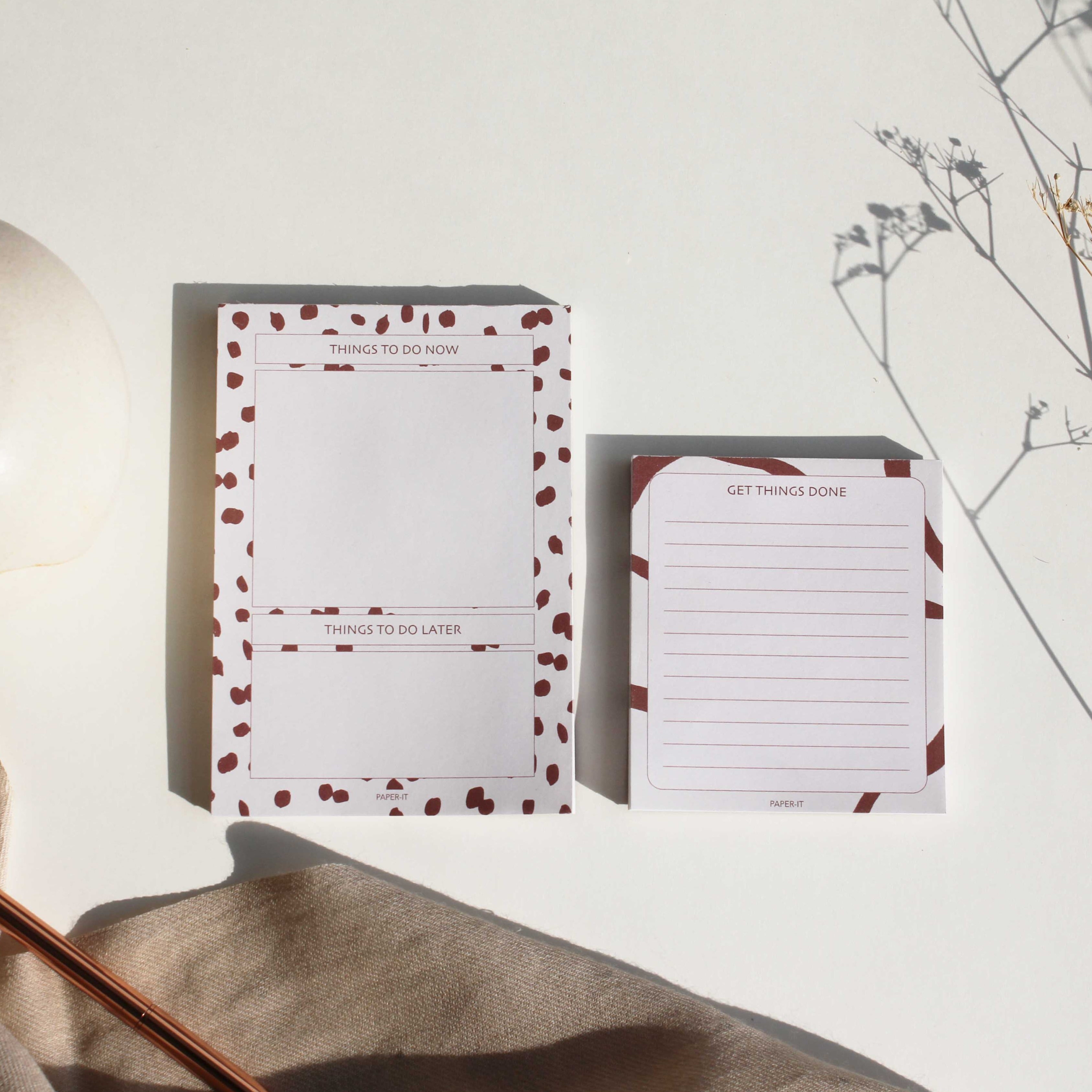 Tiny to do planners (set of 2)