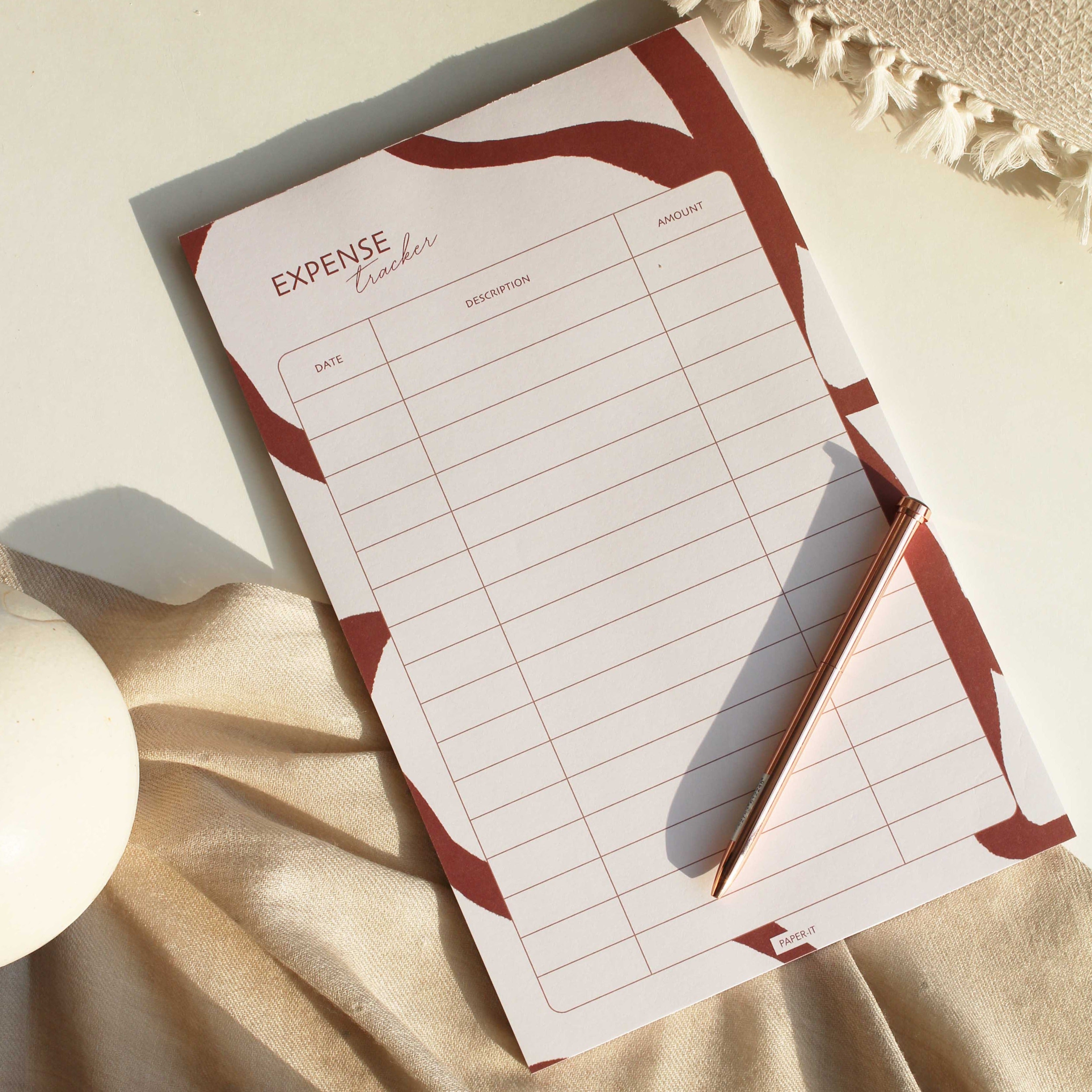 Expense tracker planner