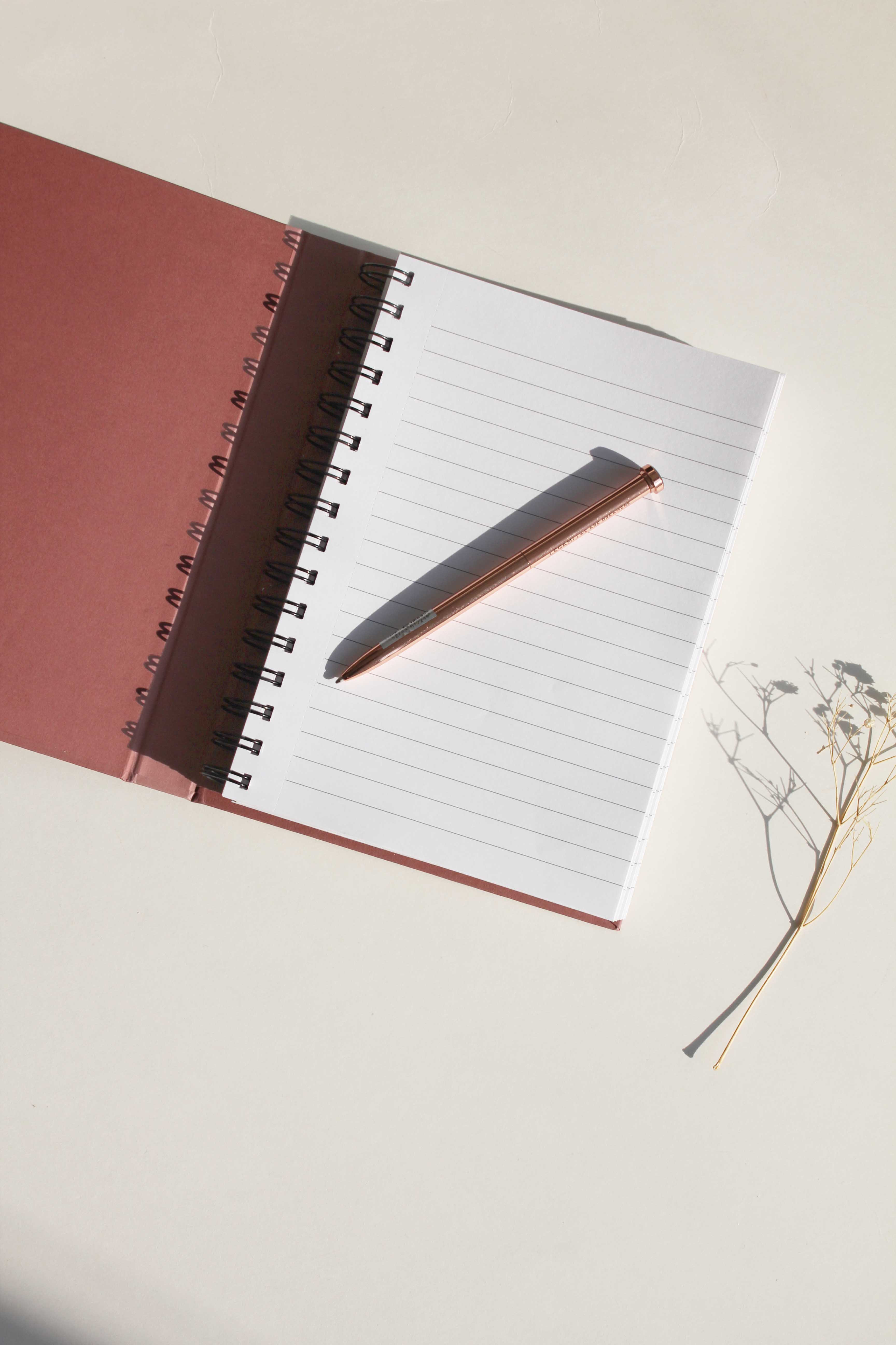 Rosebud foiled folder Notebook