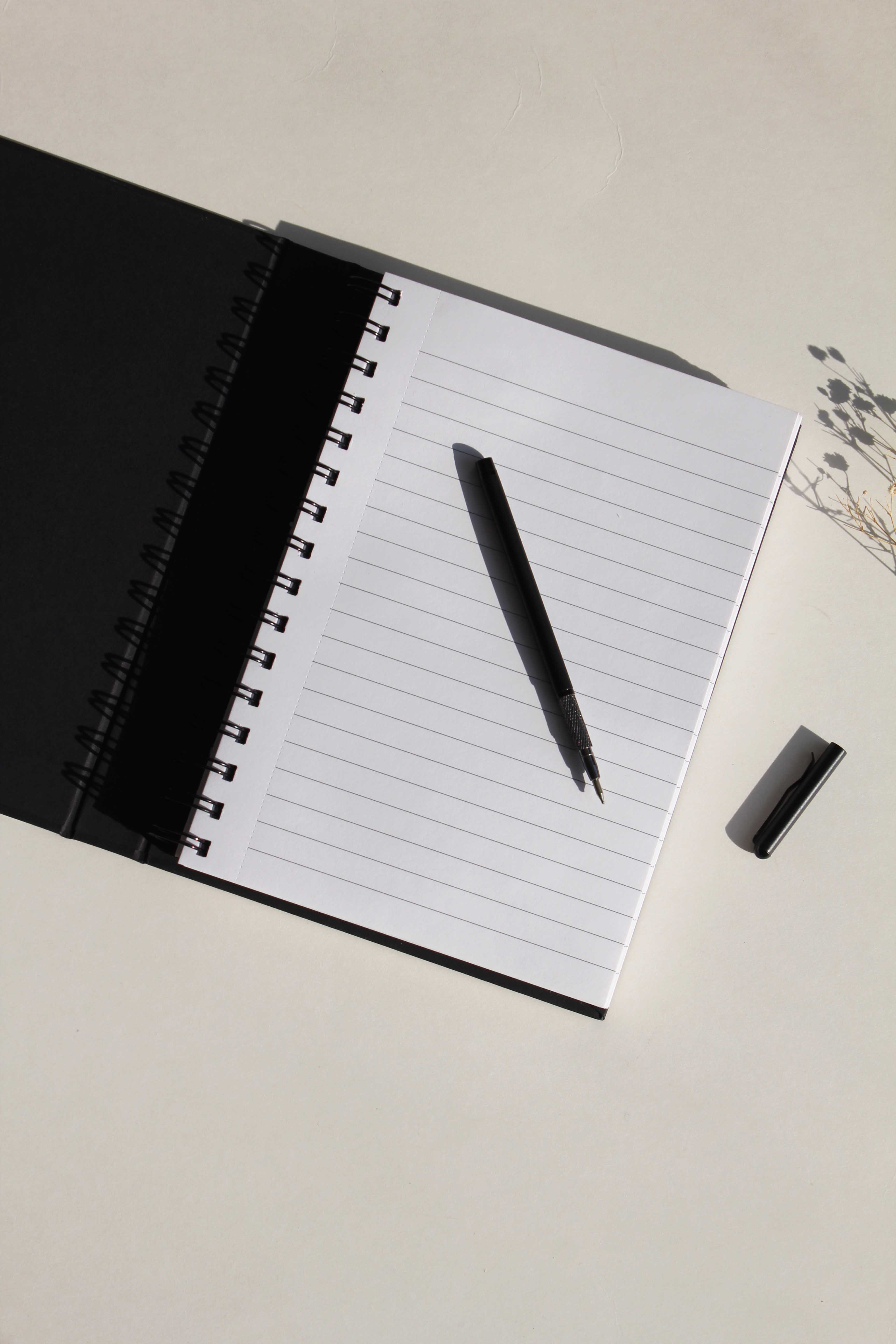 Black foiled folder Notebook