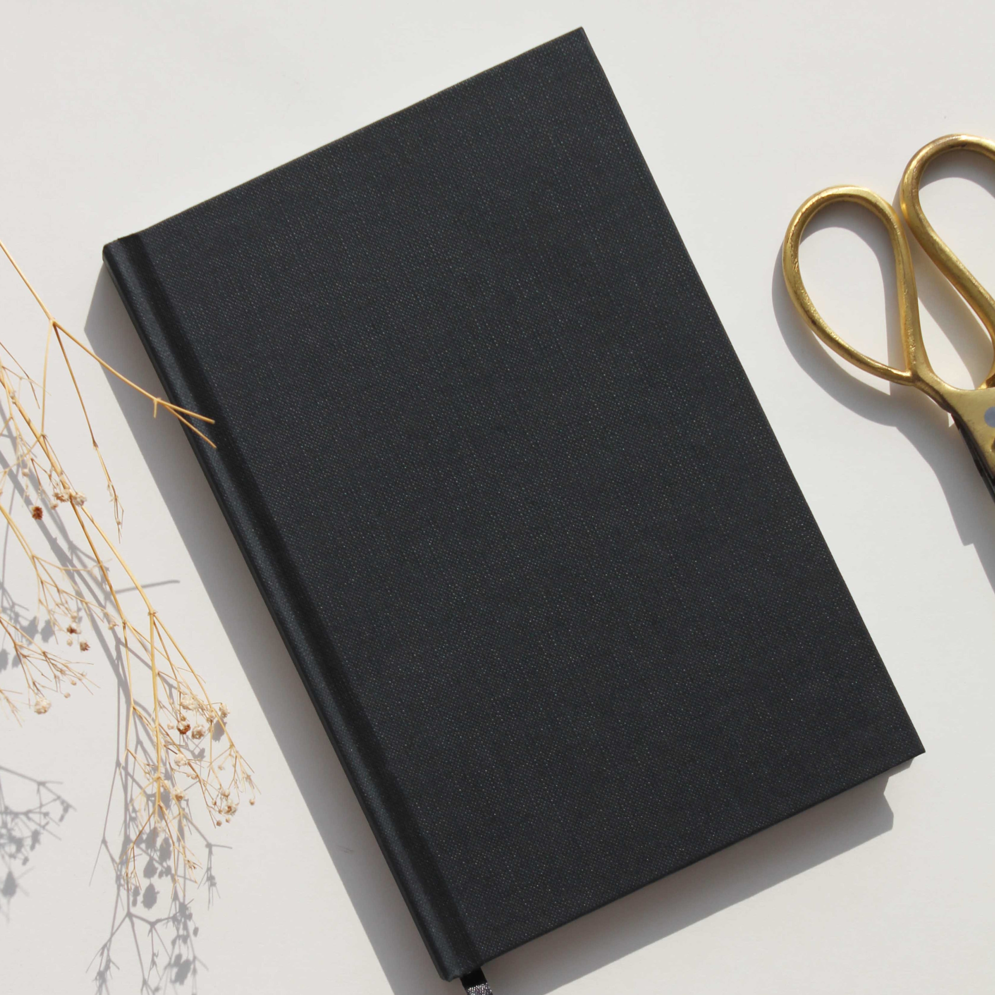 A5 Black Hardbound Notebook