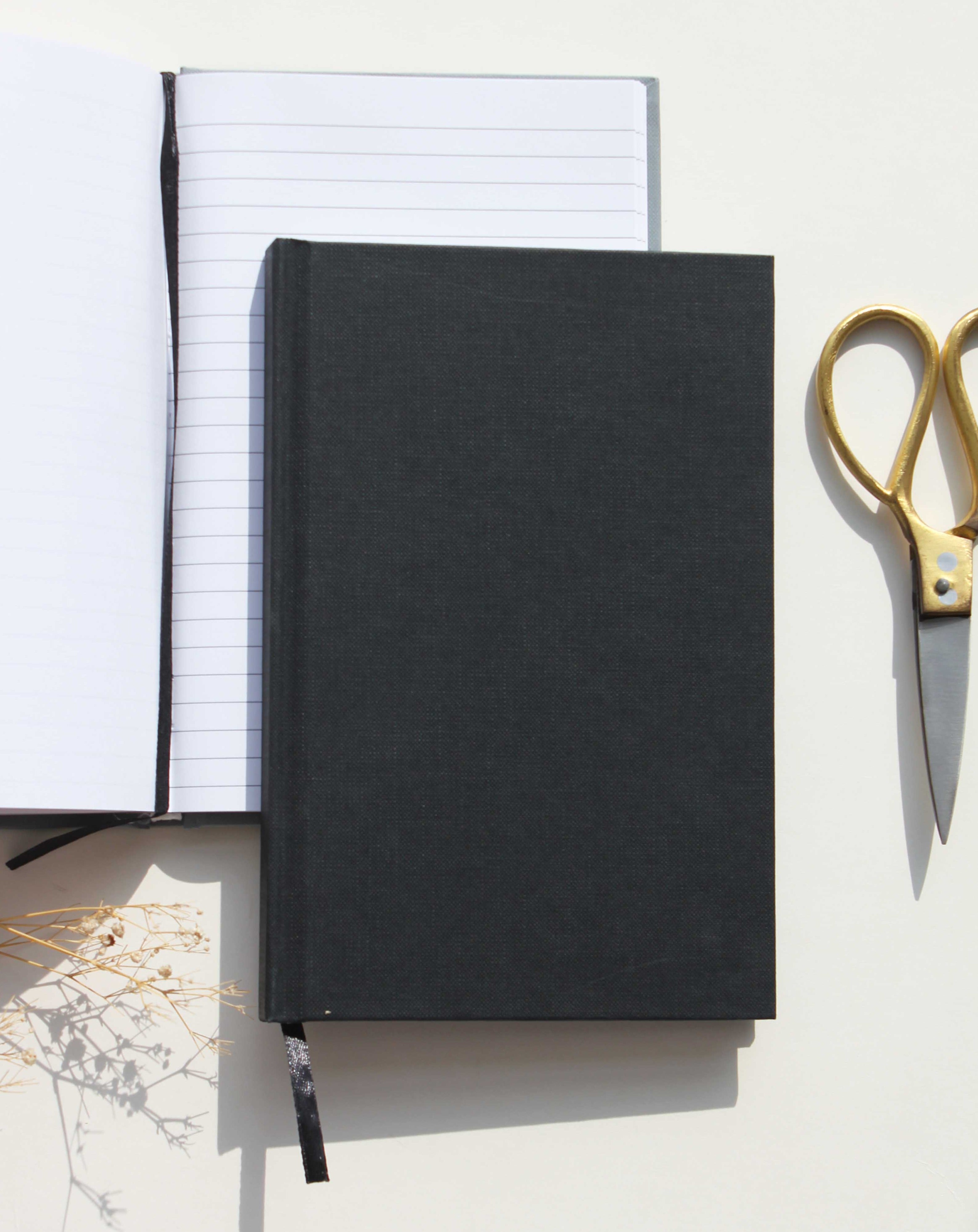 A5 Black Hardbound Notebook