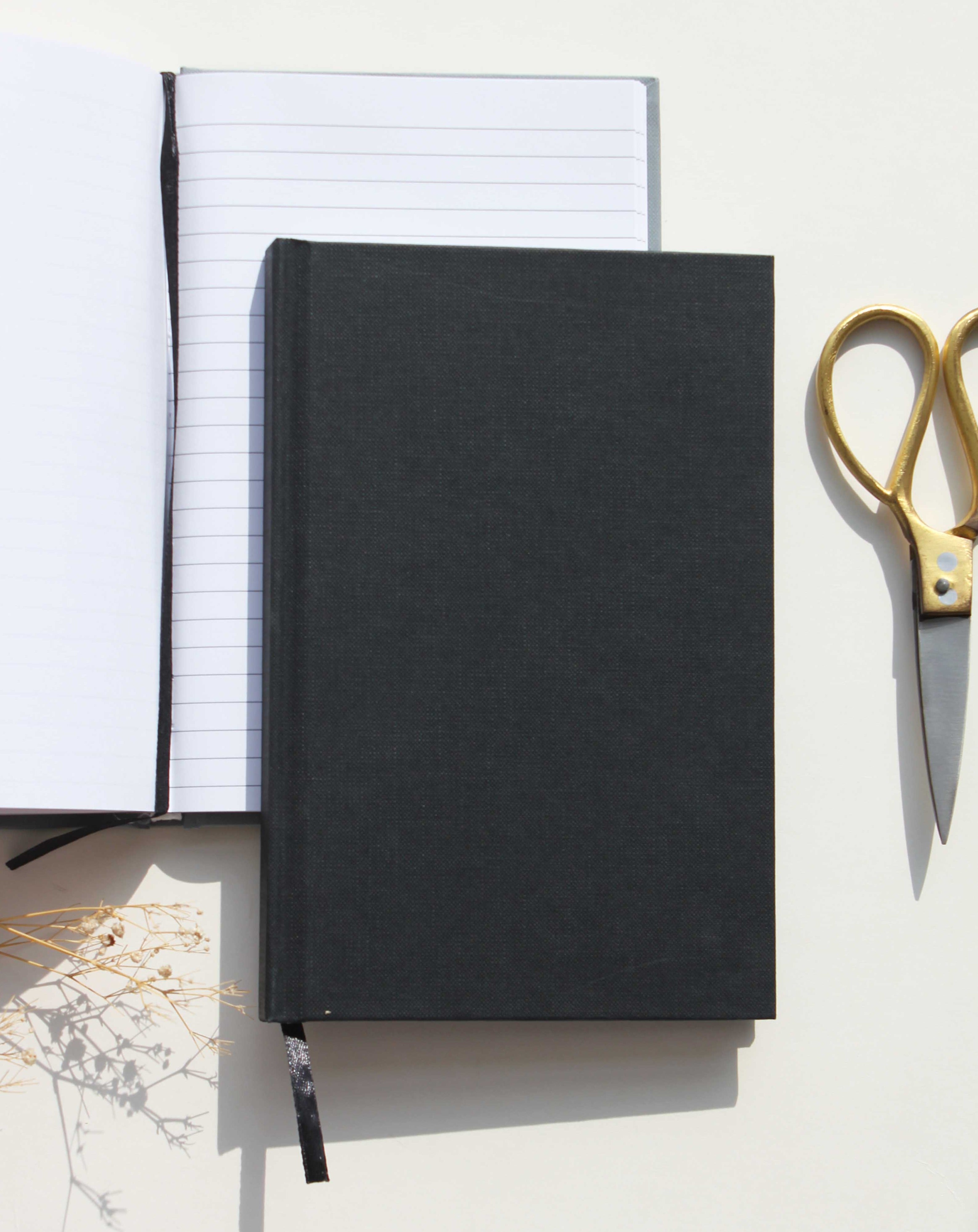 A5 Black Hardbound Notebook