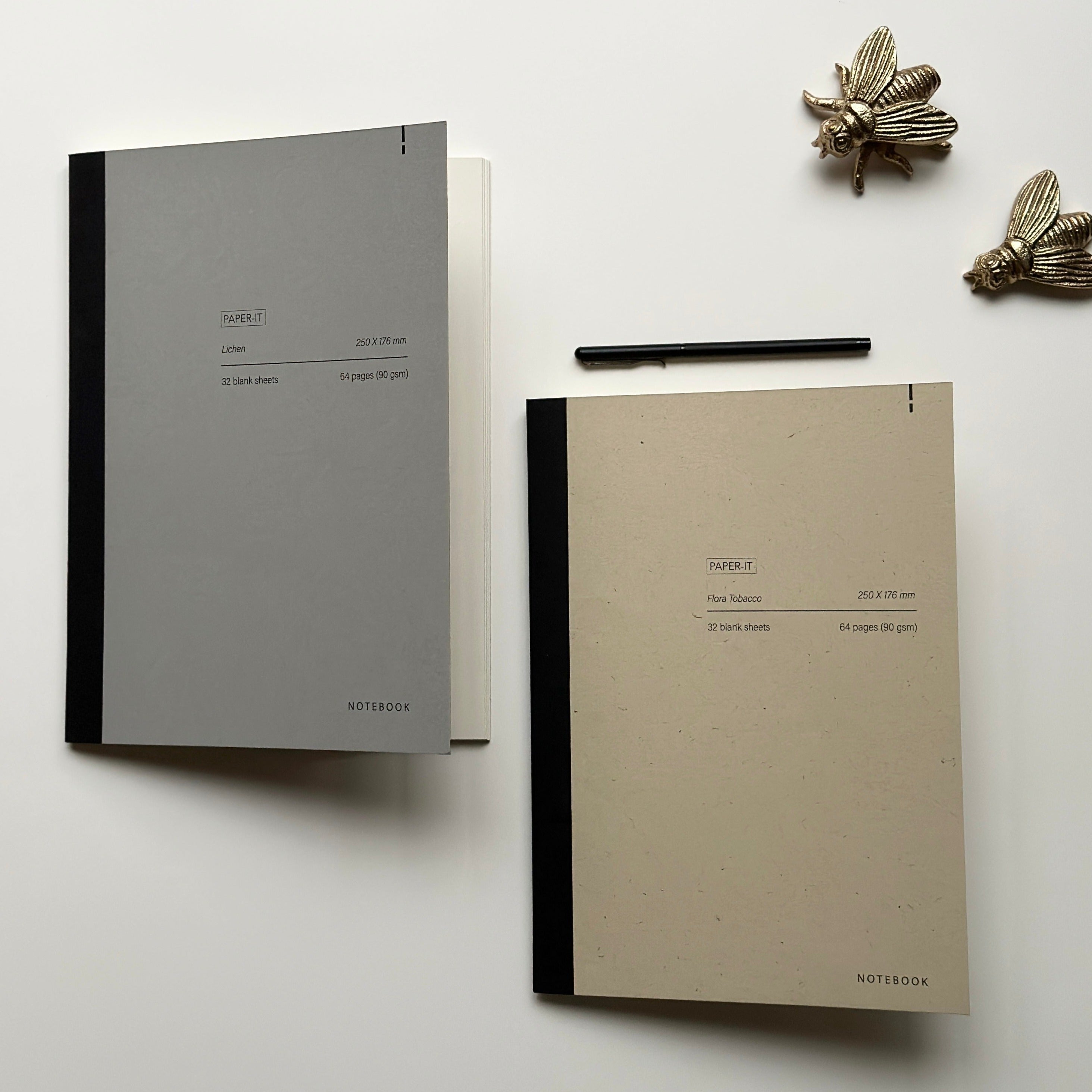 Flora tobacco + lichen notebook | Blank pages (set of 2)