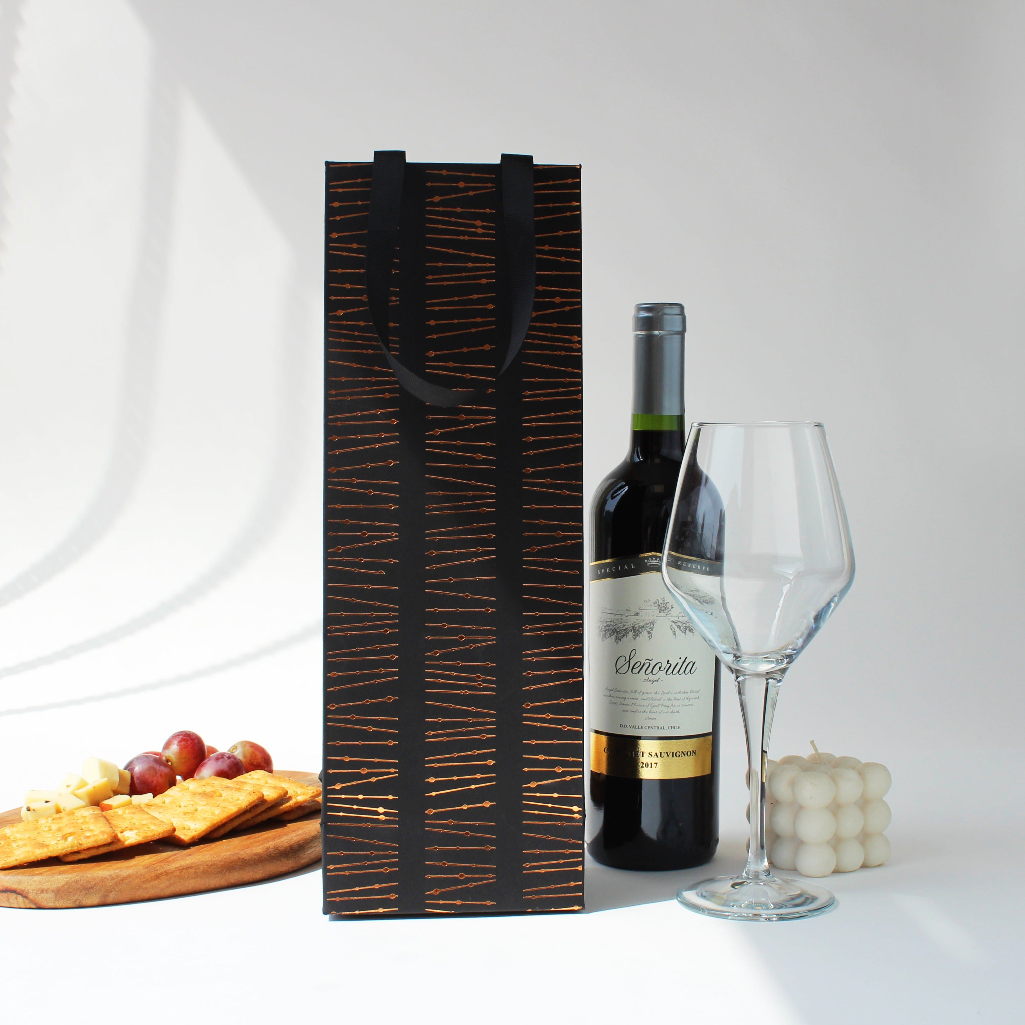 Charcoal wine bags (foiling) (set of 6)