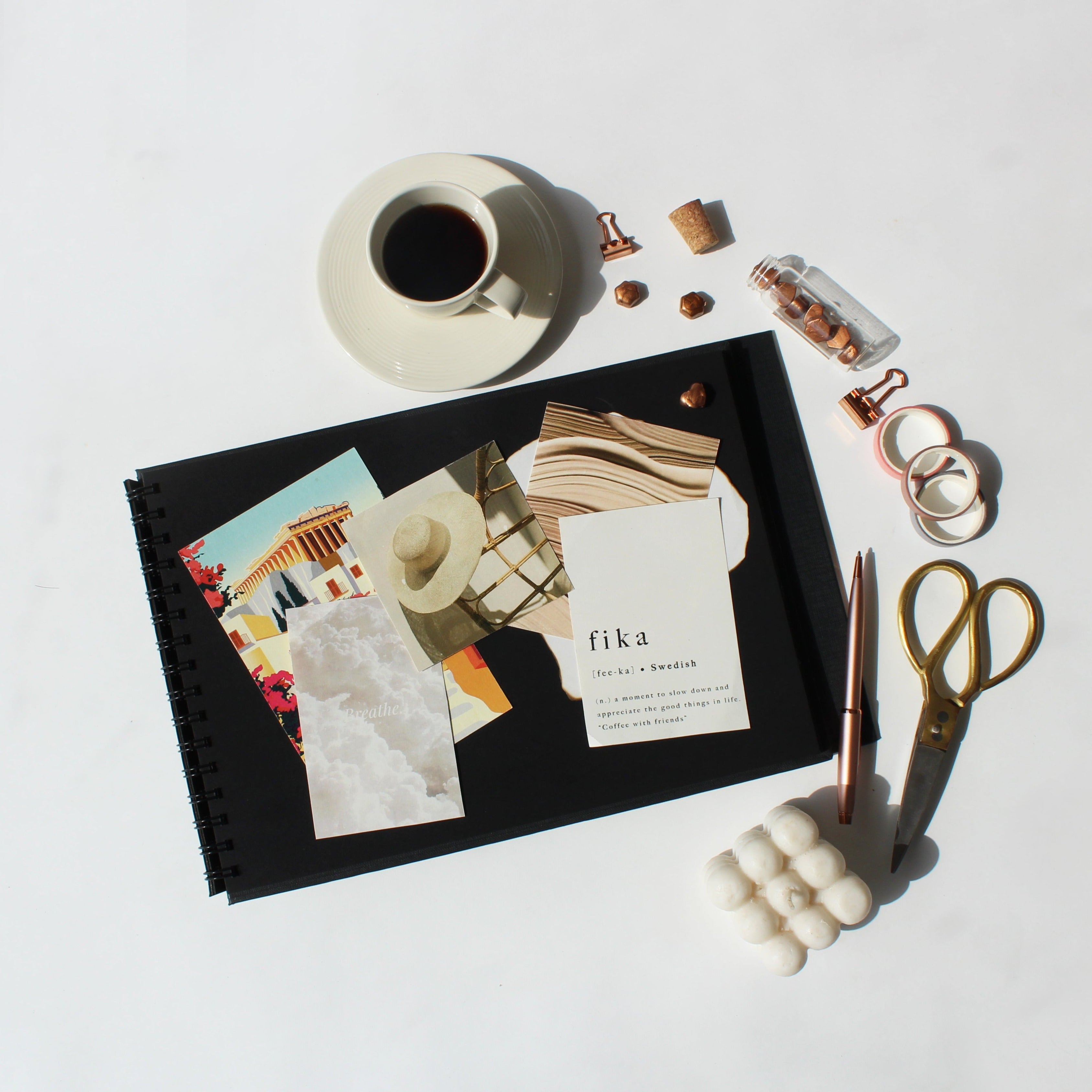 Black photo album book