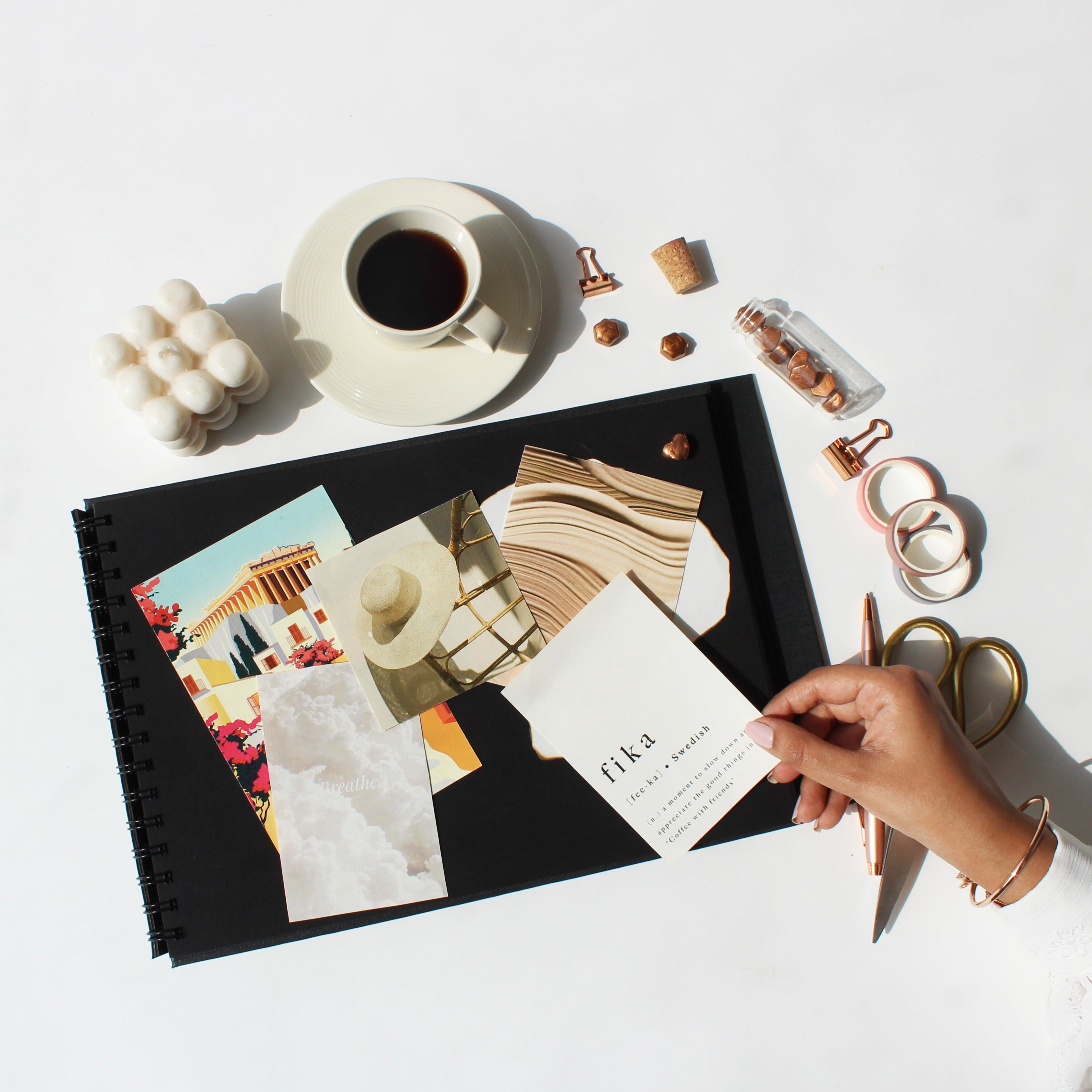 Black photo album book
