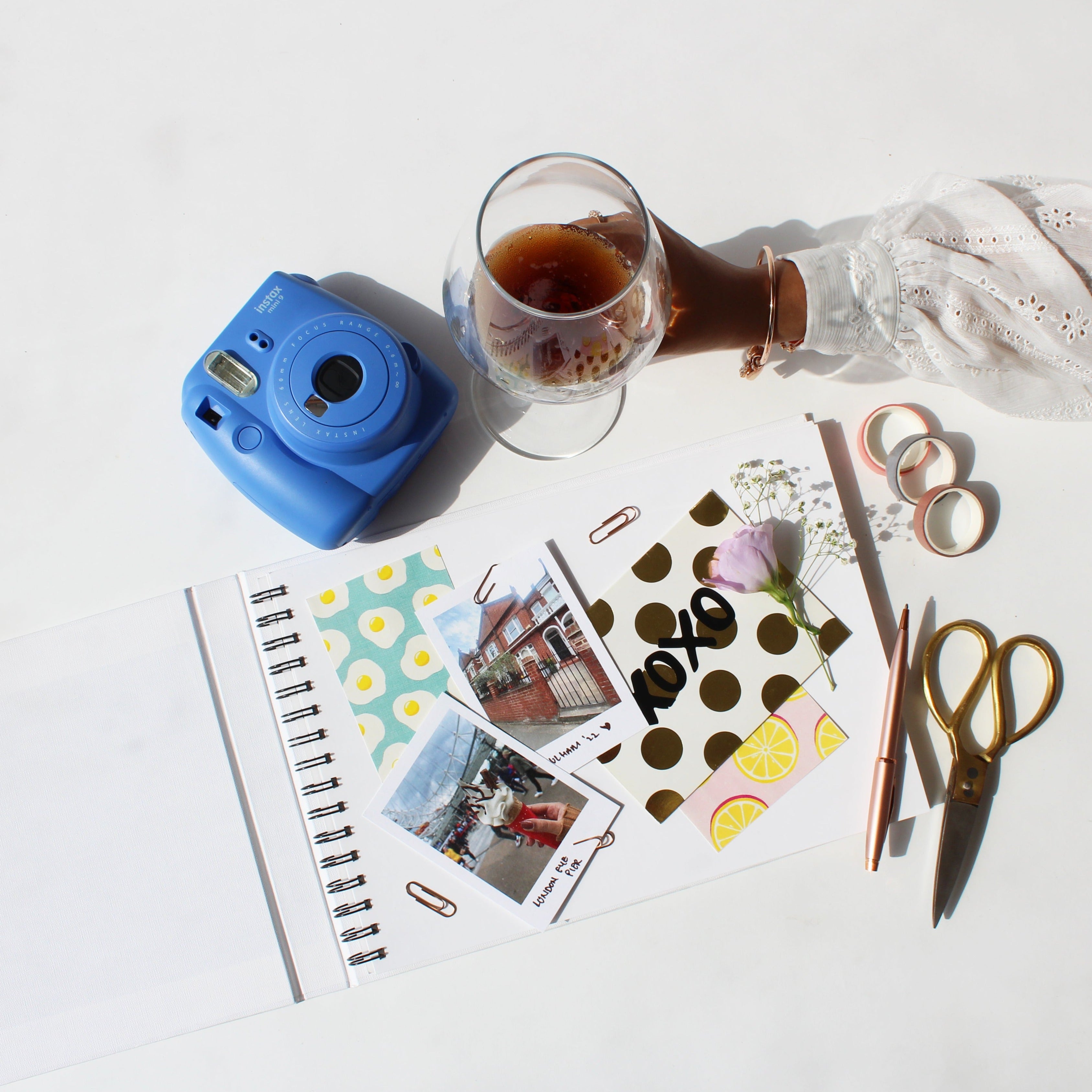 White photo album book