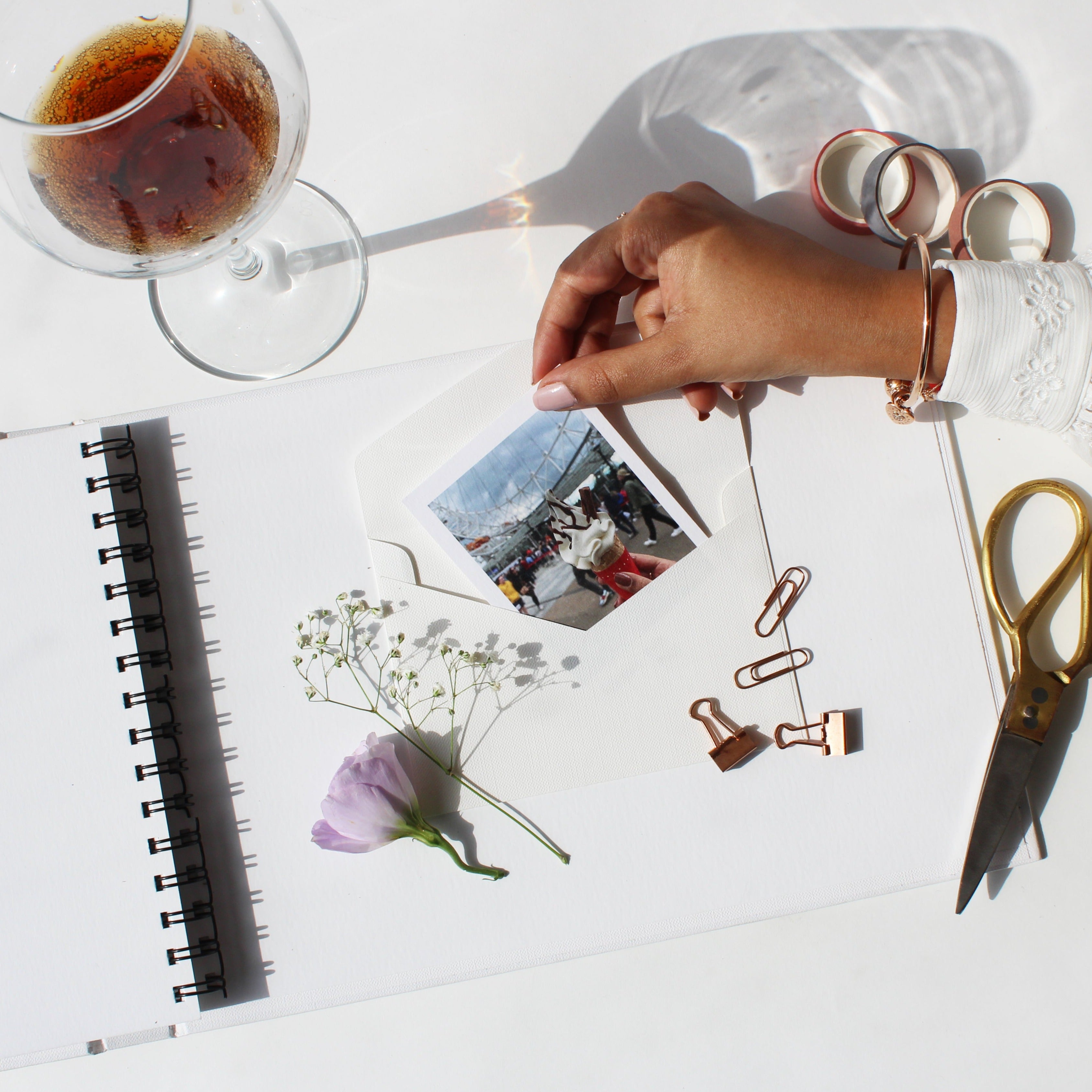White photo album book