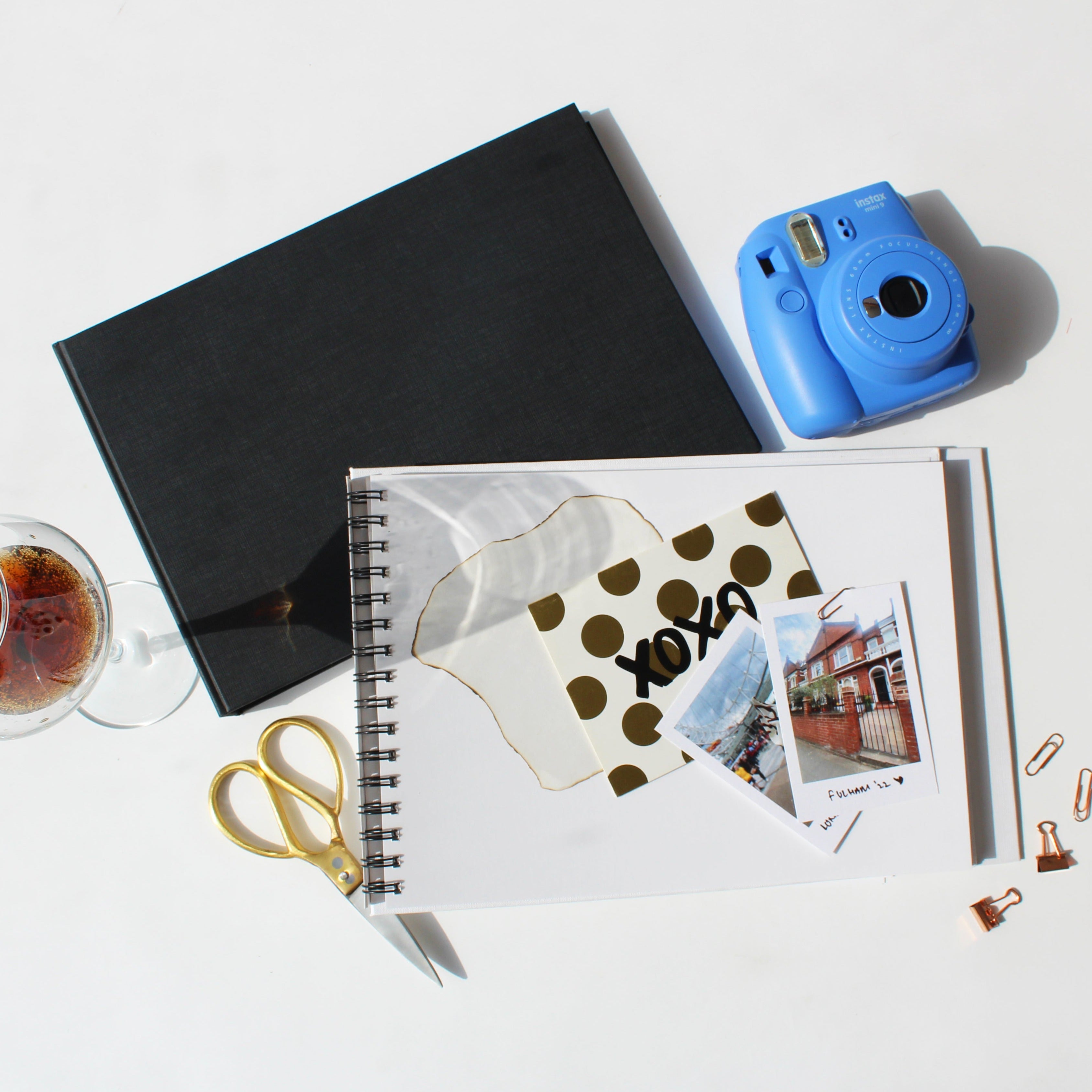 White photo album book